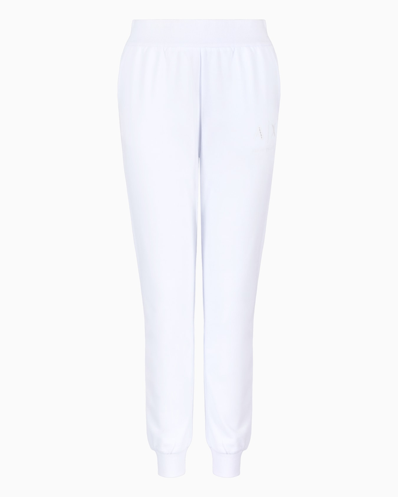 Soft yarn jogger pants with logo Diapositiva 0