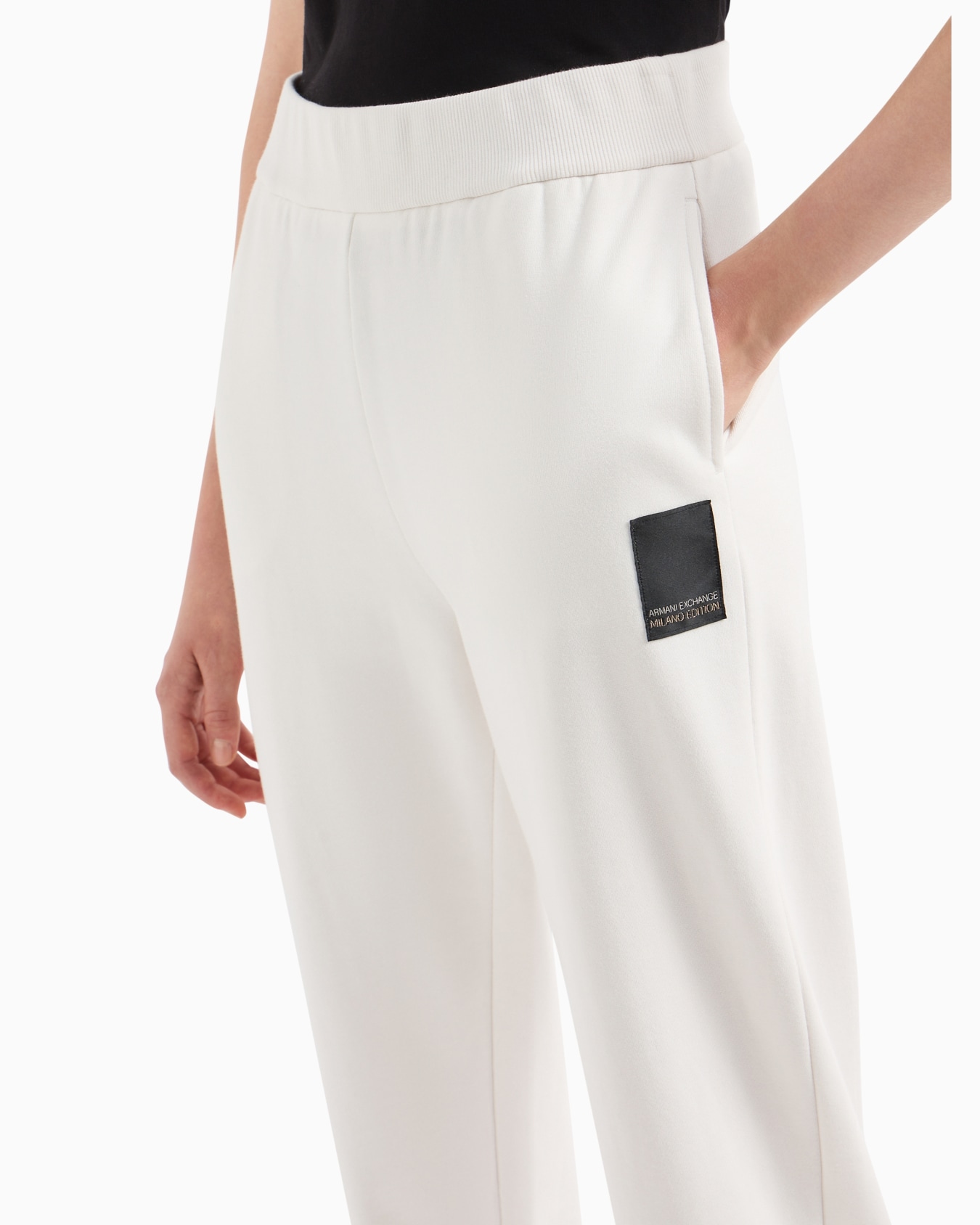 Soft yarn jogger pants with logo Diapositiva 4