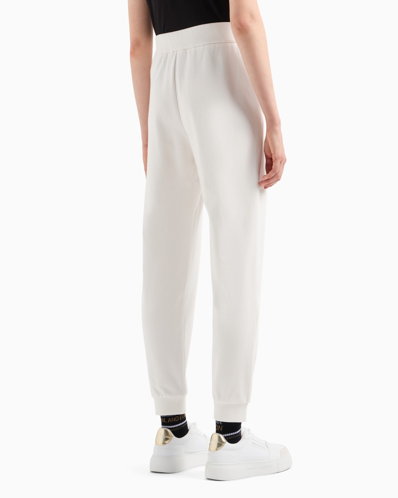 Soft yarn jogger pants with logo Diapositiva 2