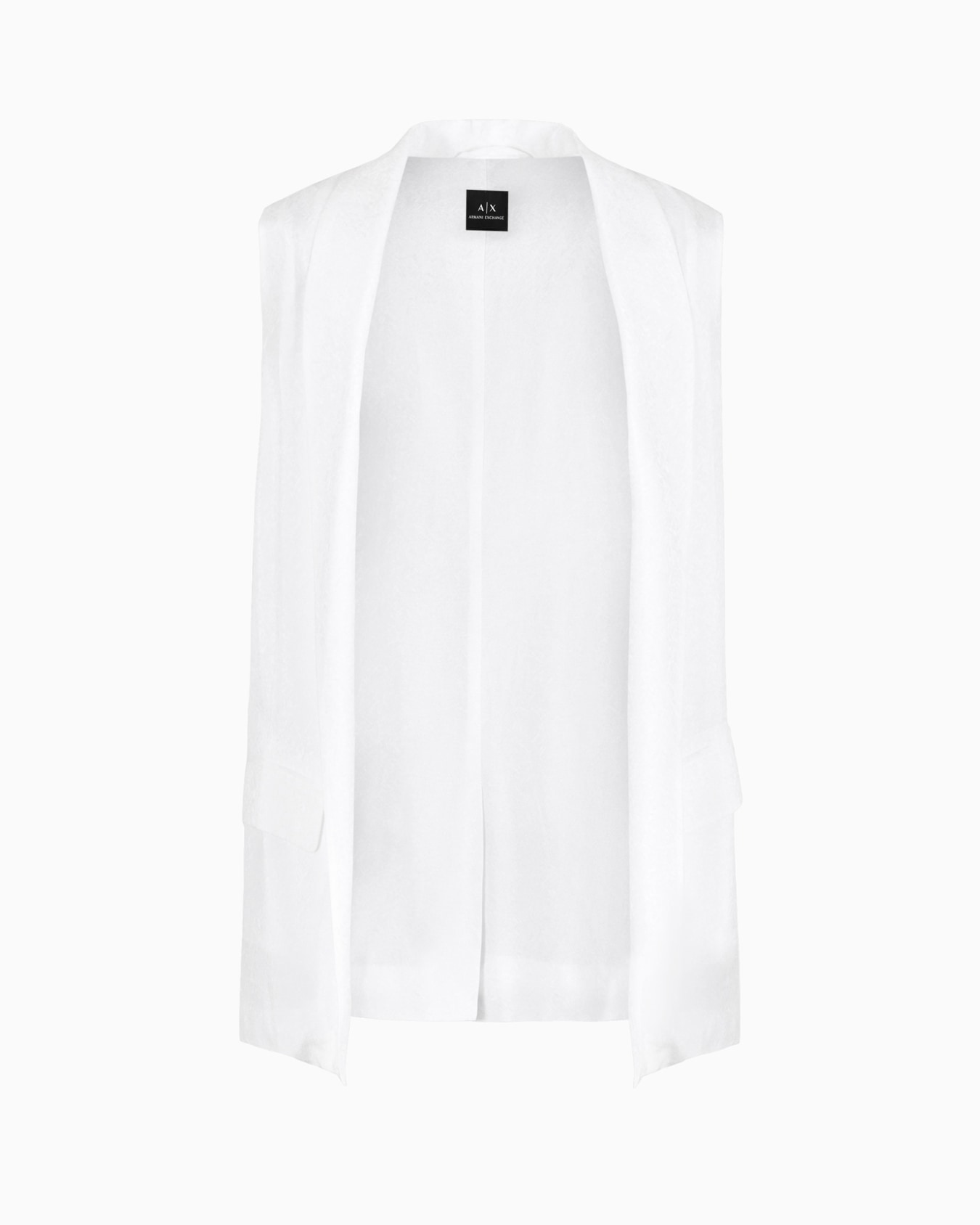Single-breasted waistcoat in satin jacquard fabric Diapositiva 0