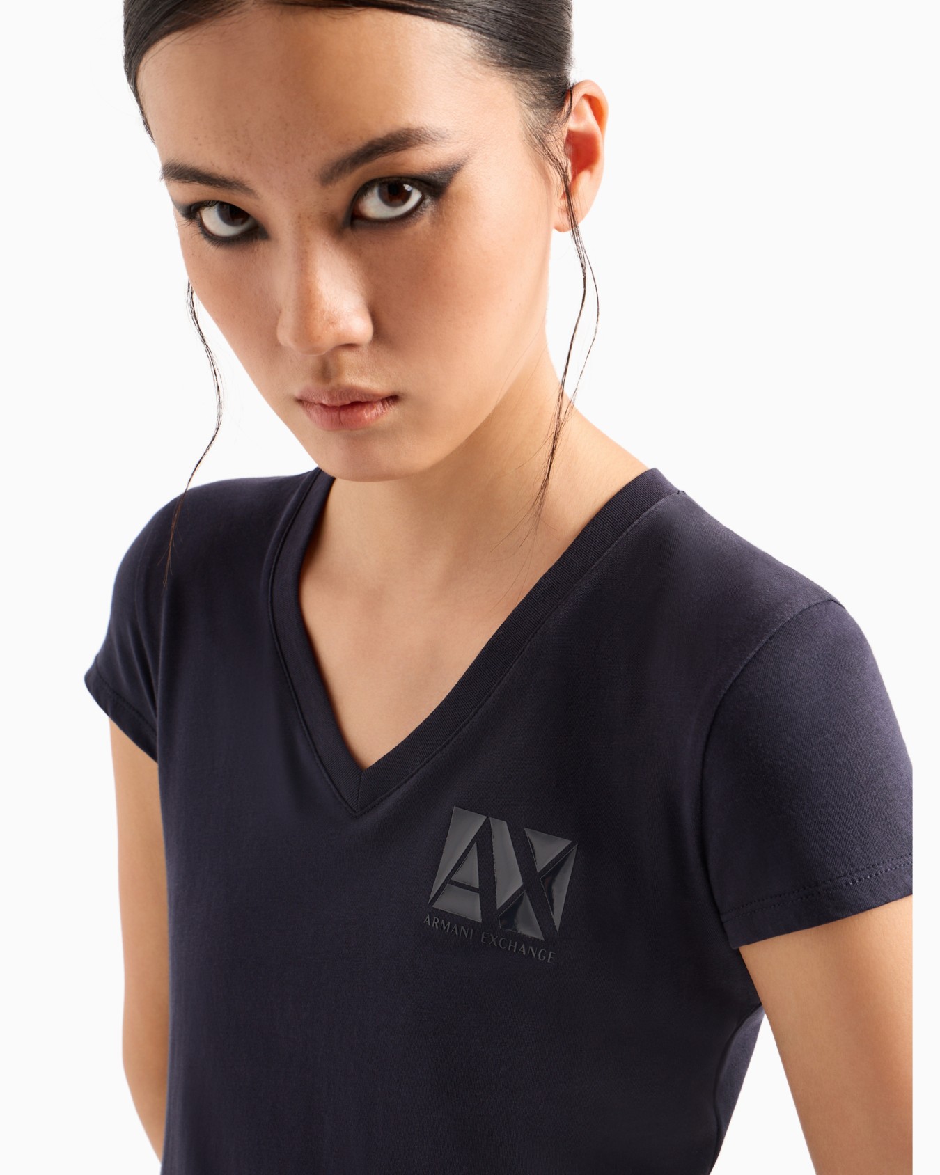 Slim fit T-shirt in stretch cotton jersey Diapositiva 4