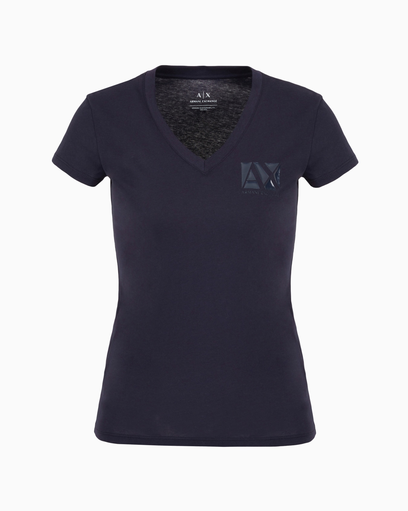 Slim fit T-shirt in stretch cotton jersey Diapositiva 0