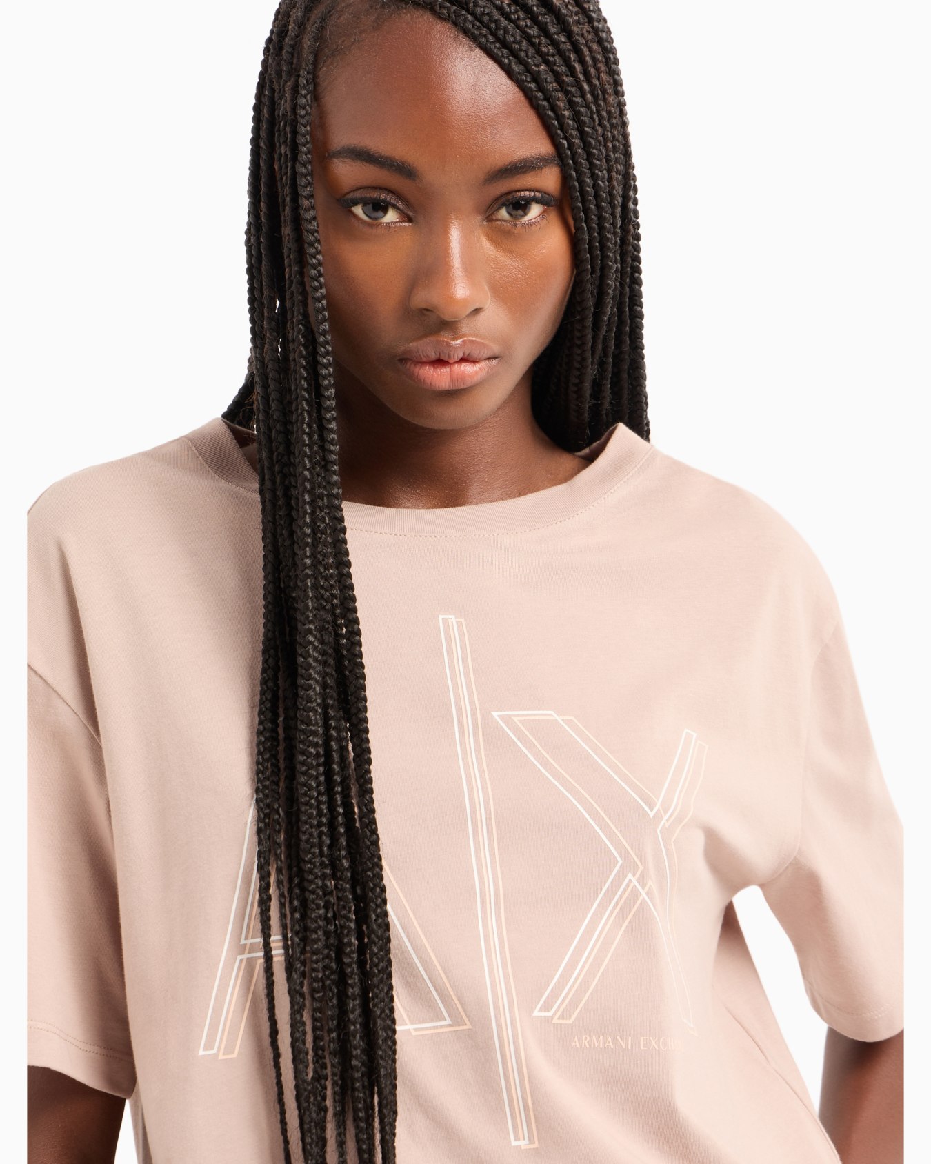 Cropped T-shirt with monogram logo in ASV cotton Slide 4