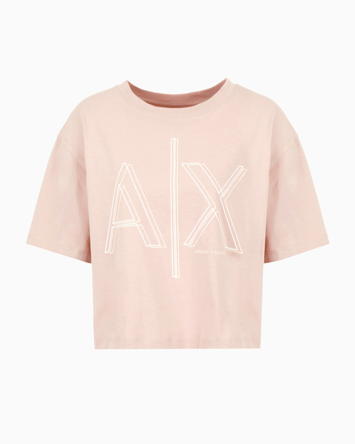 Cropped T-shirt with monogram logo in ASV cotton Slide 0