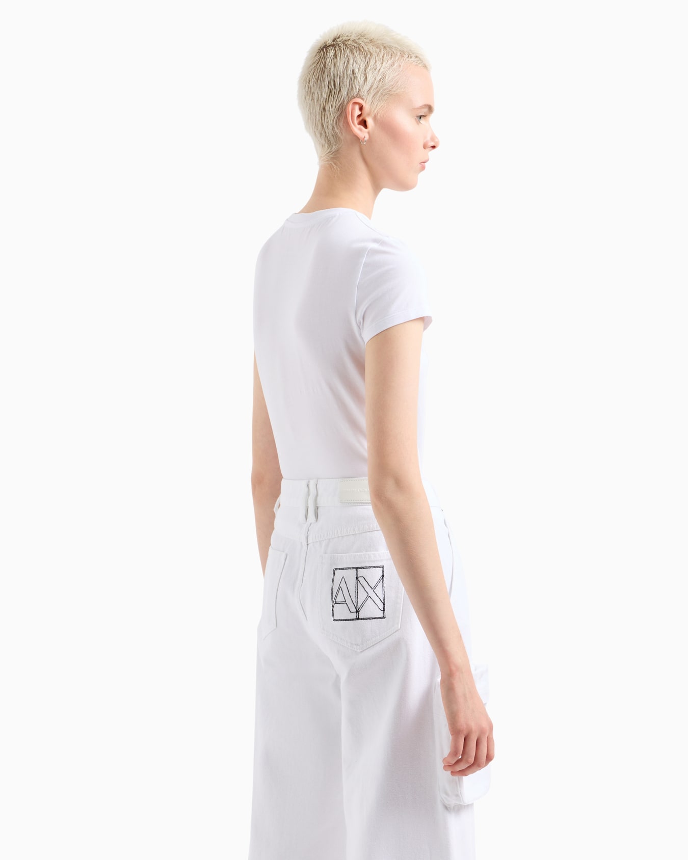 Slim fit T-shirt in stretch cotton jersey Diapositiva 2