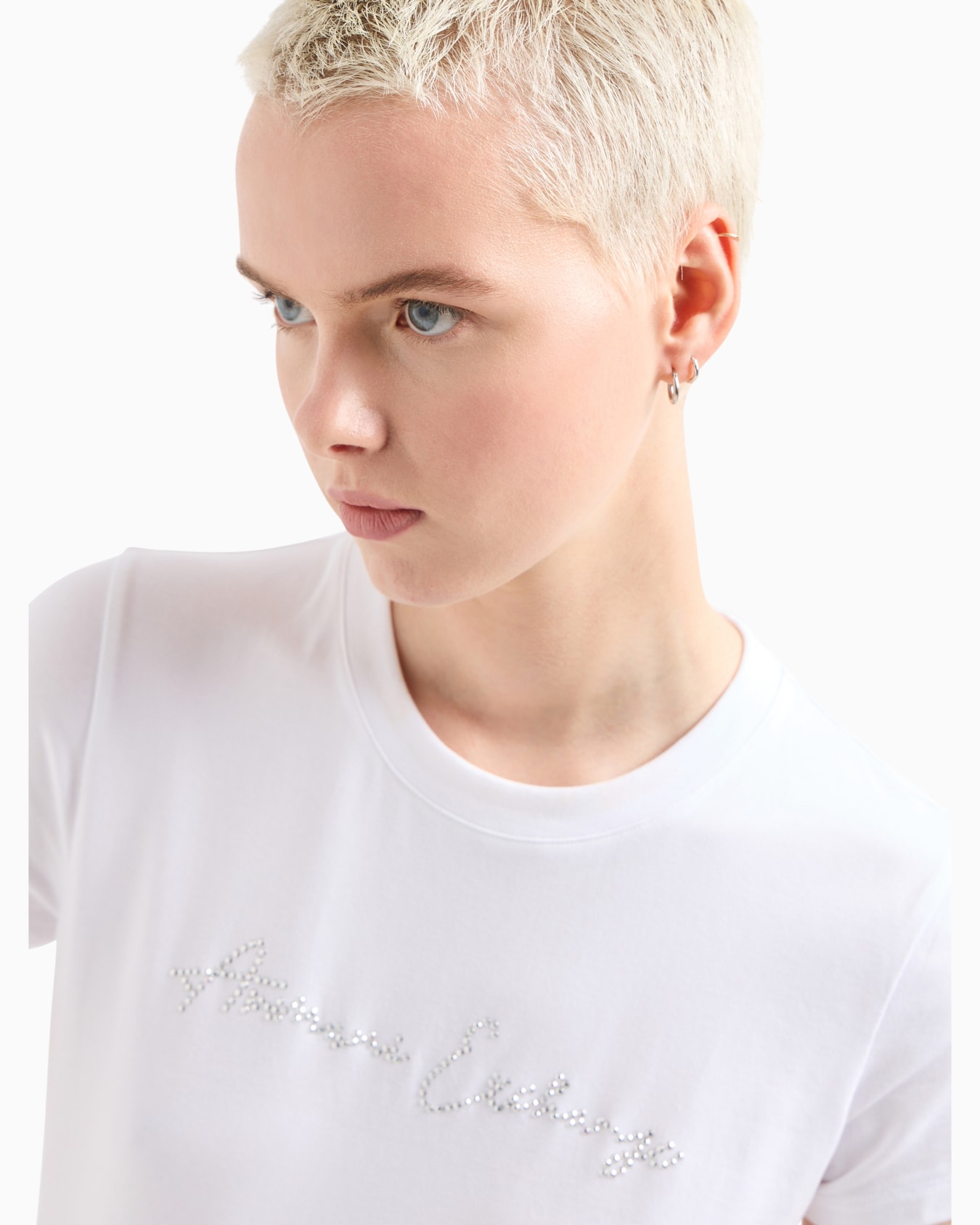 Slim fit T-shirt in stretch cotton jersey Diapositiva 4