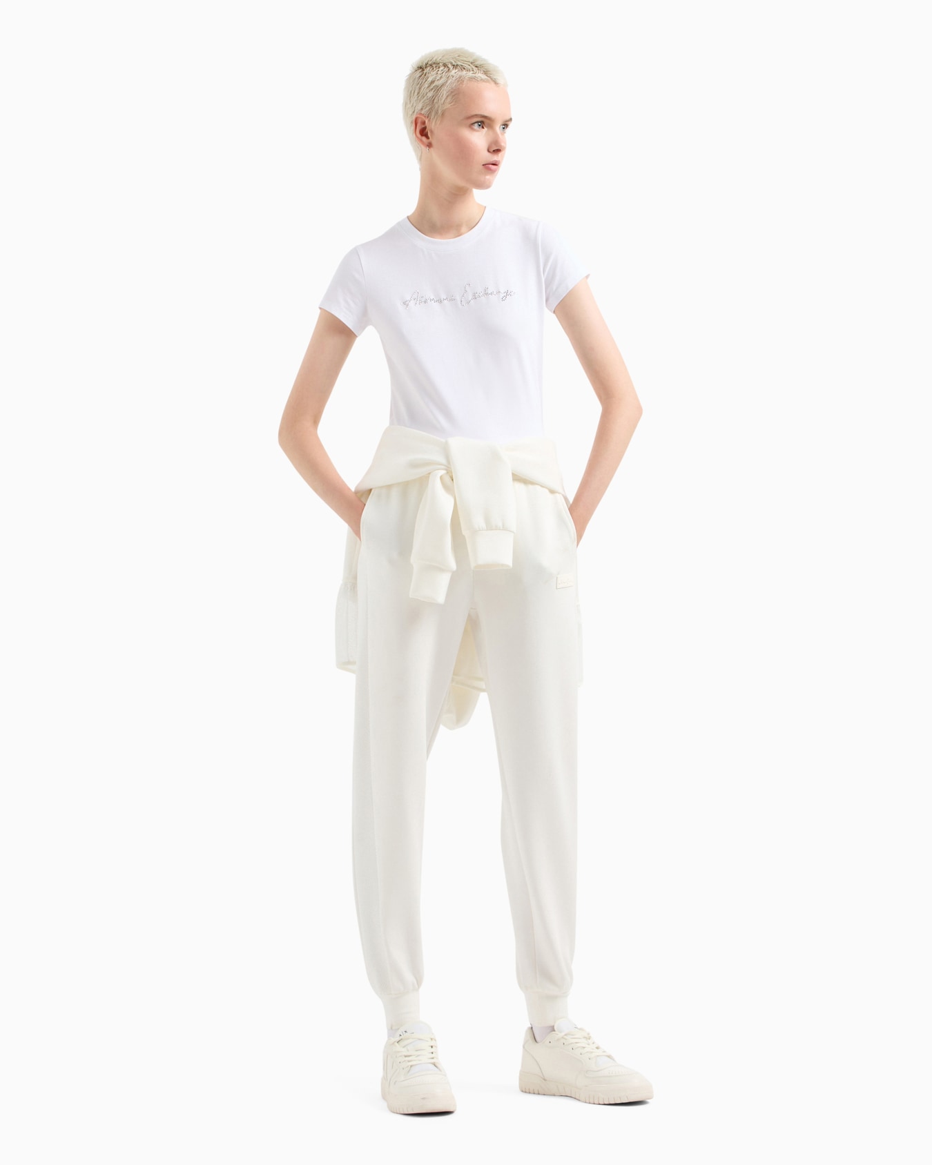Slim fit T-shirt in stretch cotton jersey Diapositiva 3