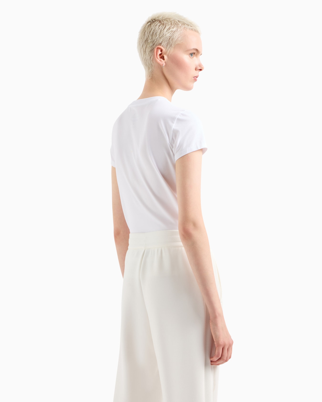 Slim fit T-shirt in stretch cotton jersey Diapositiva 2