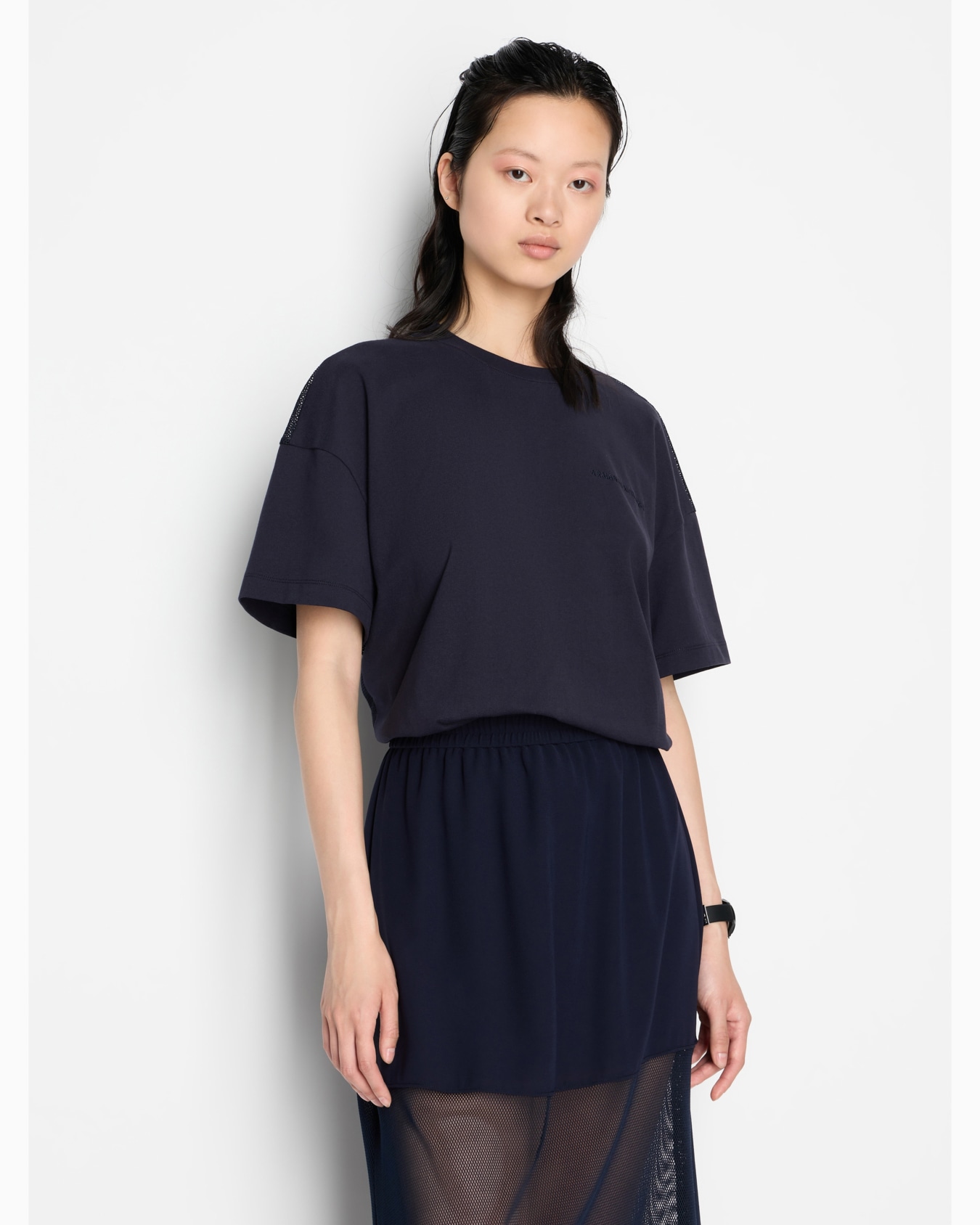 Relaxed fit T-shirt with round neck and logo Diapositiva 1