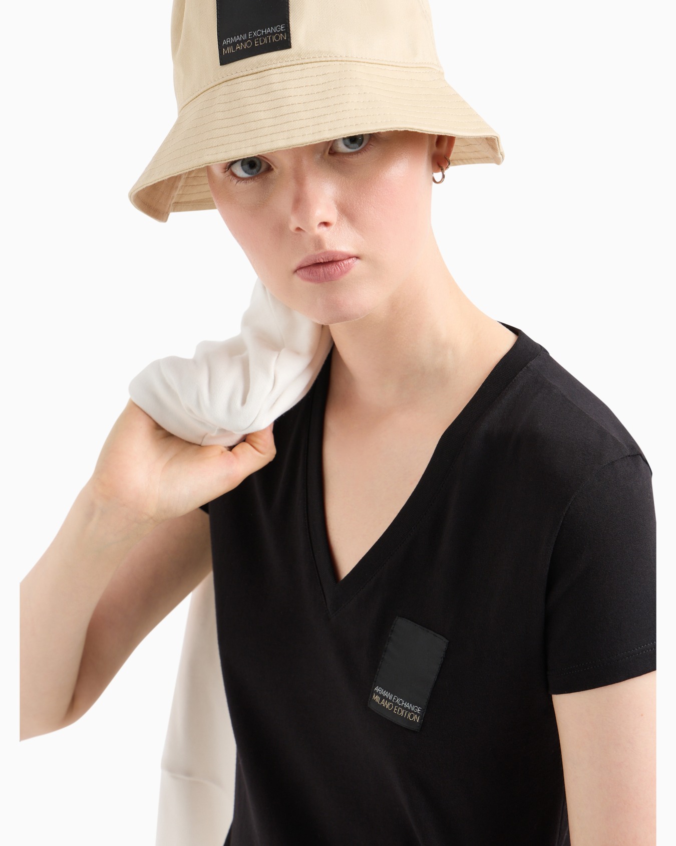 Slim fit T-shirt in stretch cotton jersey Diapositiva 4