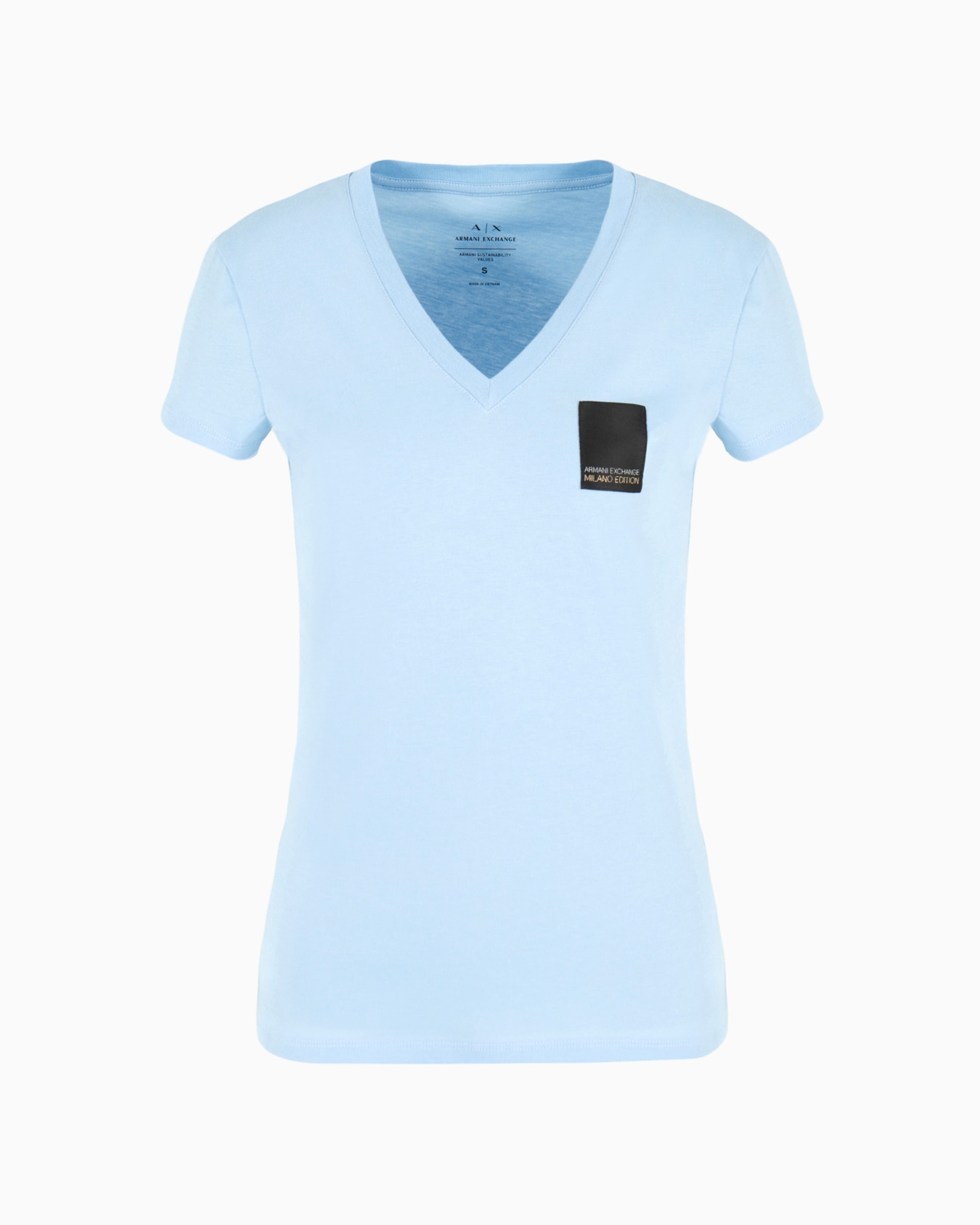 Slim fit T-shirt in stretch cotton jersey Diapositiva 0