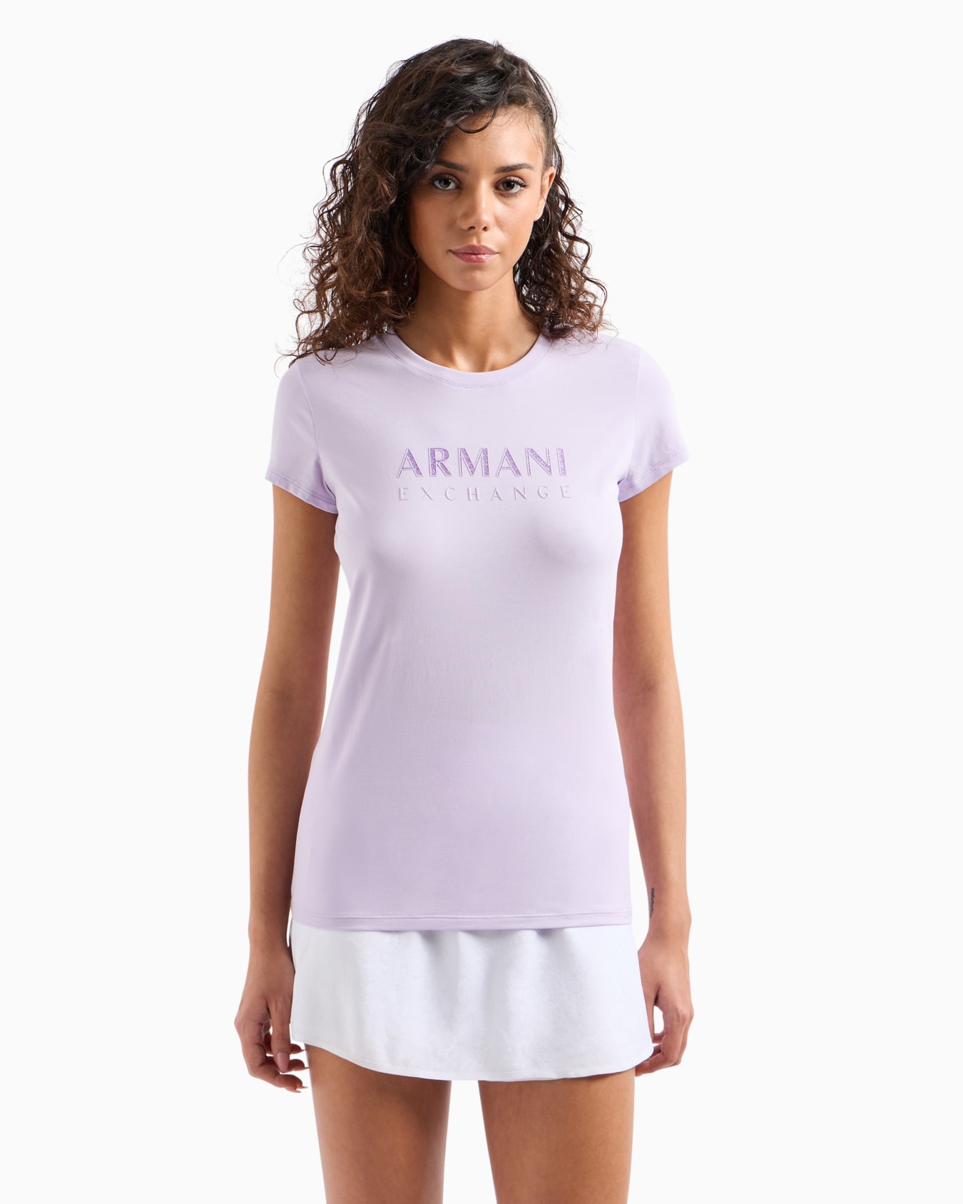 Slim fit T-shirt in stretch cotton jersey Diapositiva 1