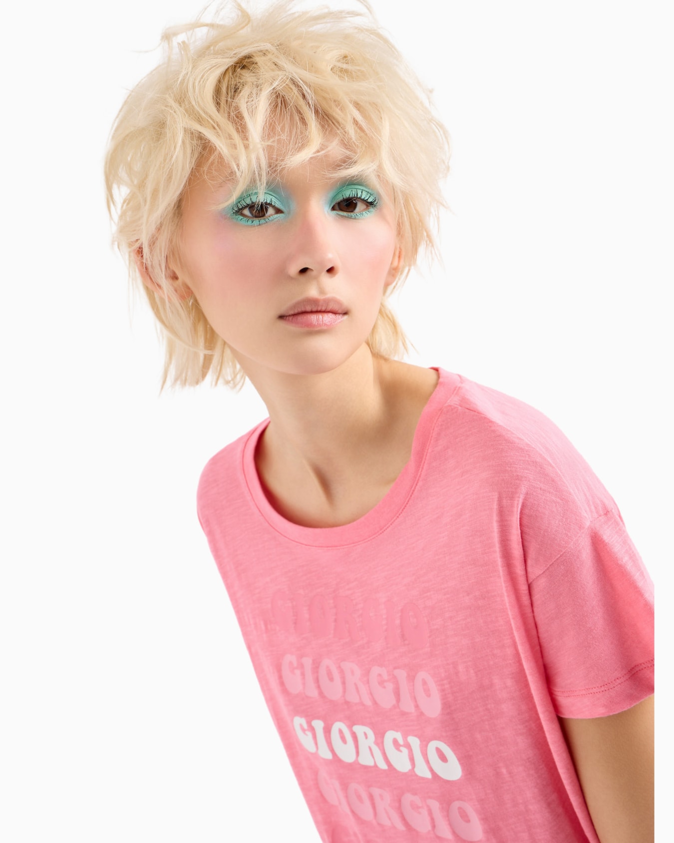 Relaxed fit T-shirt with round neck and logo Diapositiva 4