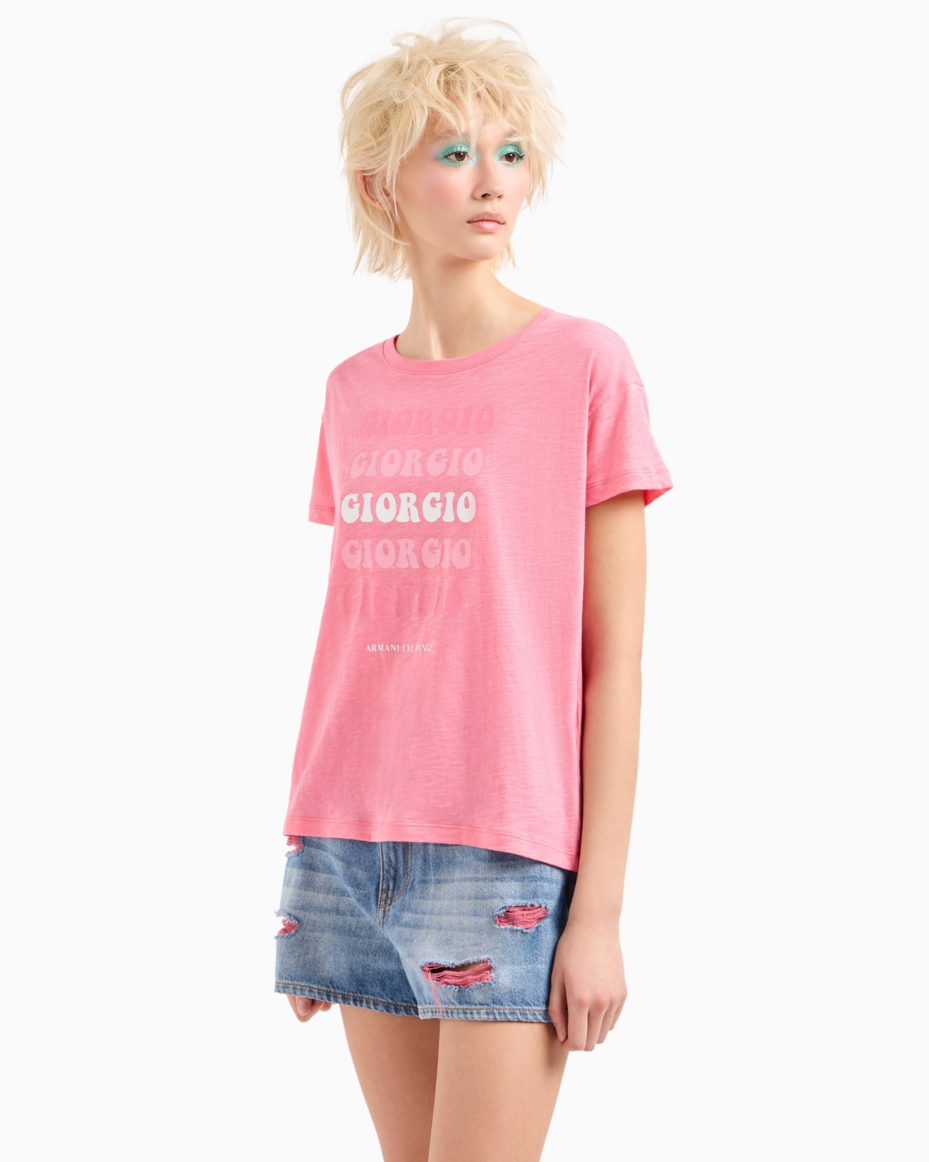 Relaxed fit T-shirt with round neck and logo Diapositiva 1