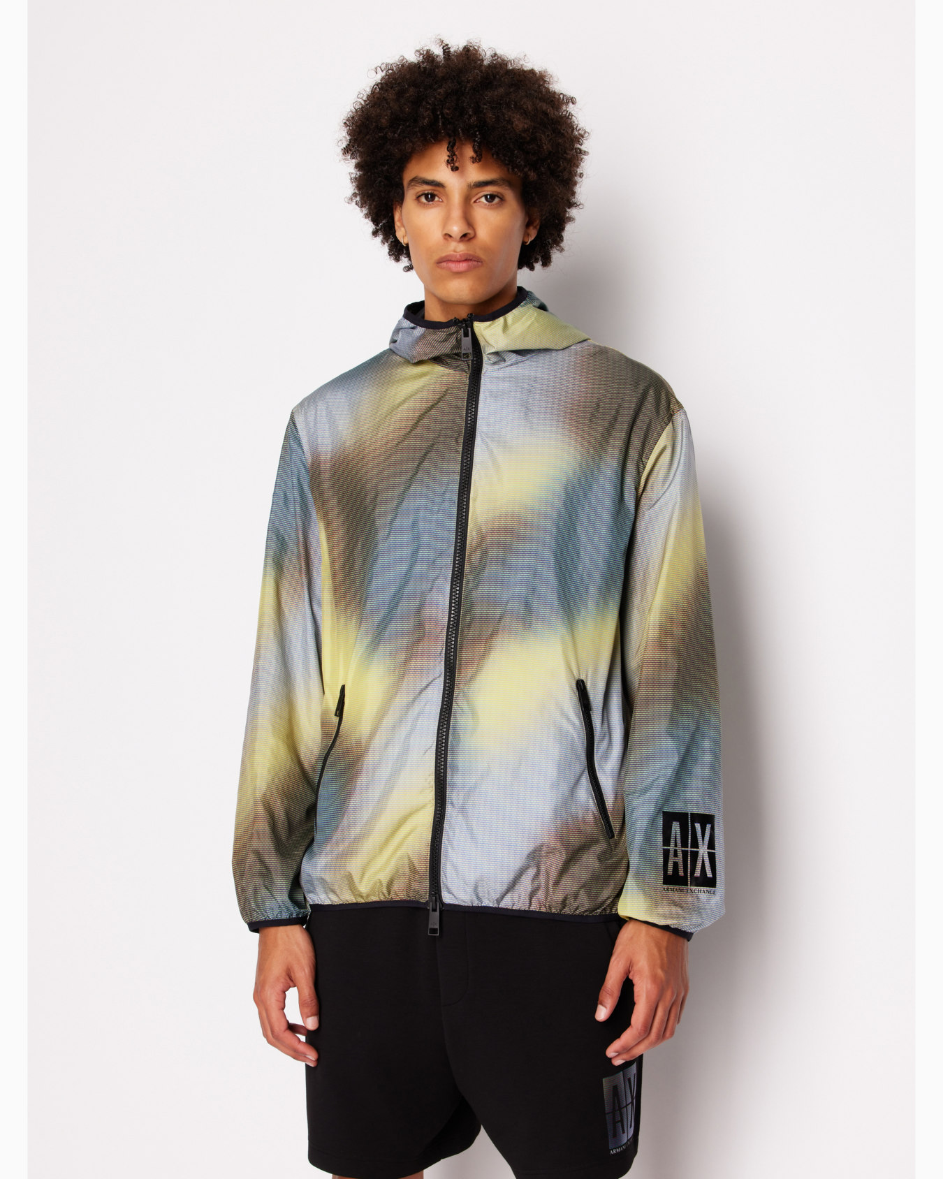 Non-woven windbreaker with hood and hook Diapositiva 1