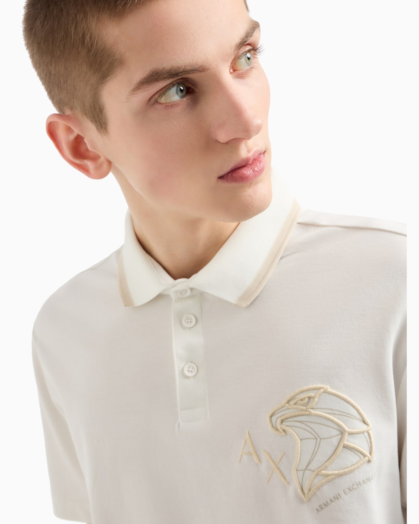 Regular fit pique polo shirt with embroidery Diapositiva 4