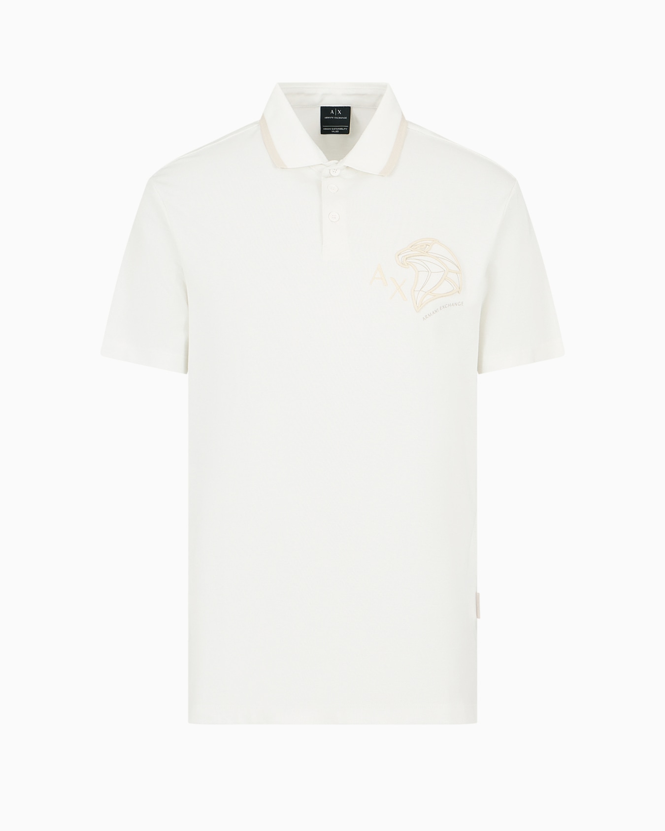 Regular fit pique polo shirt with embroidery Diapositiva 0