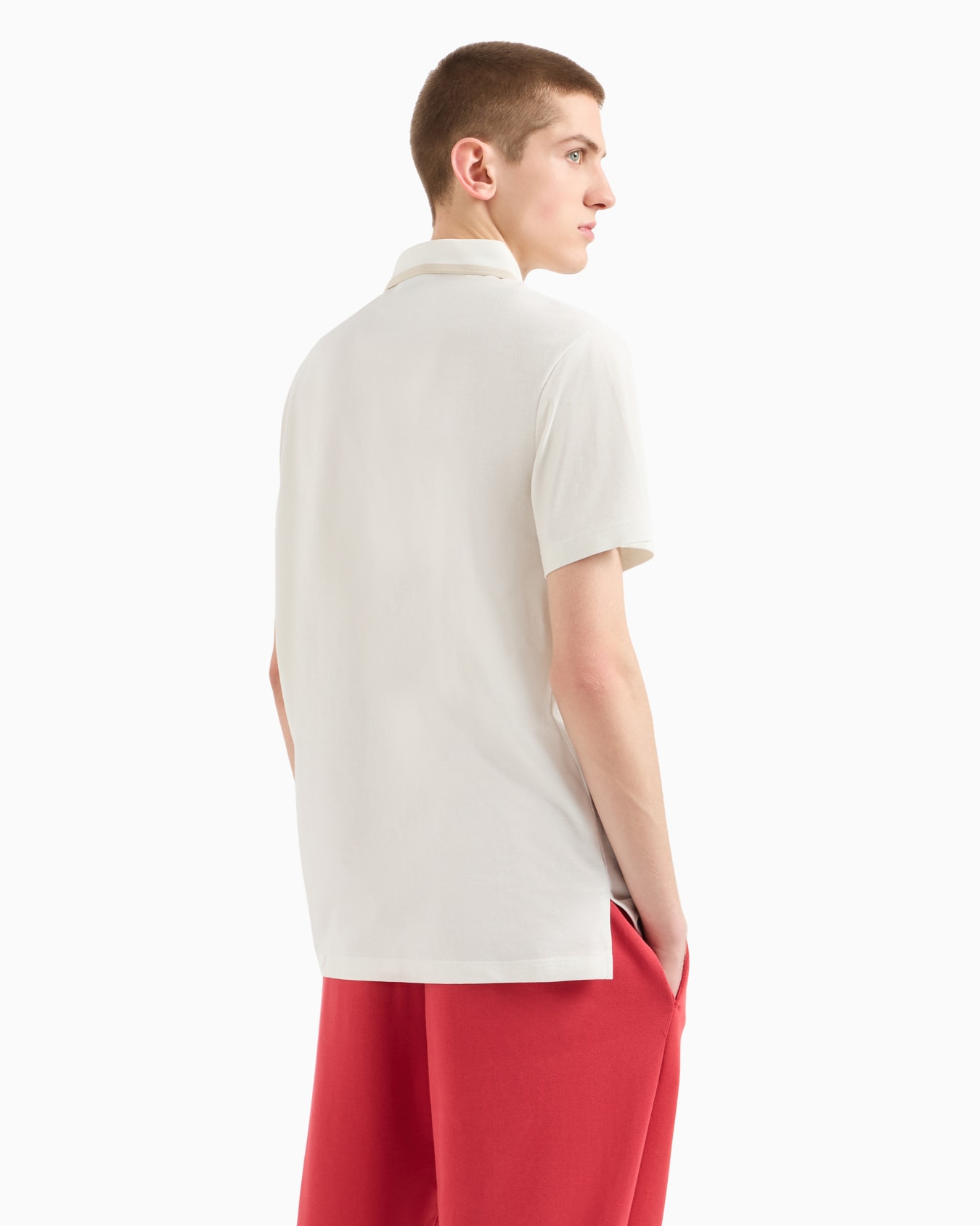Regular fit pique polo shirt with embroidery Diapositiva 2