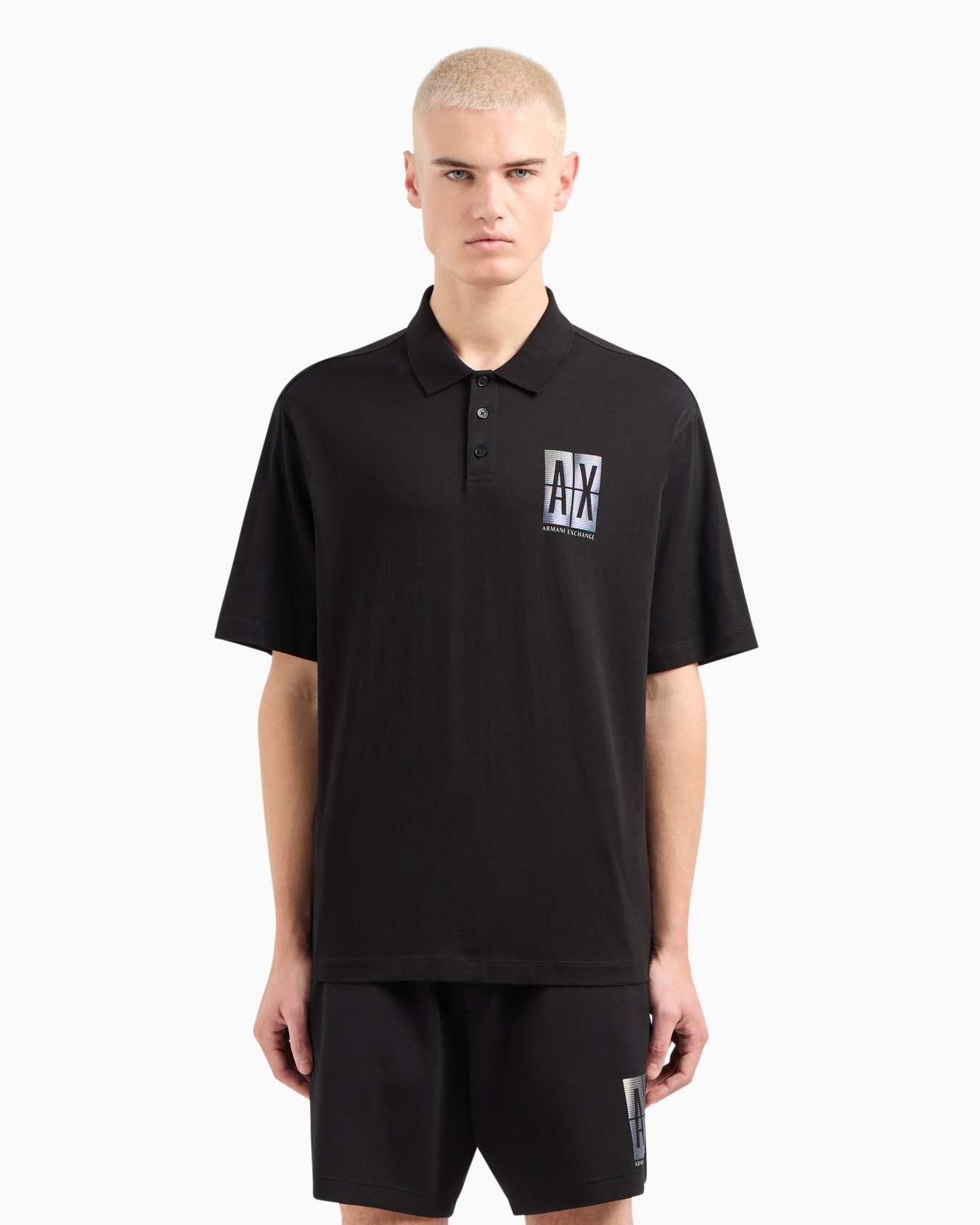 Loose fit polo shirt in ASV organic cotton Diapositiva 1