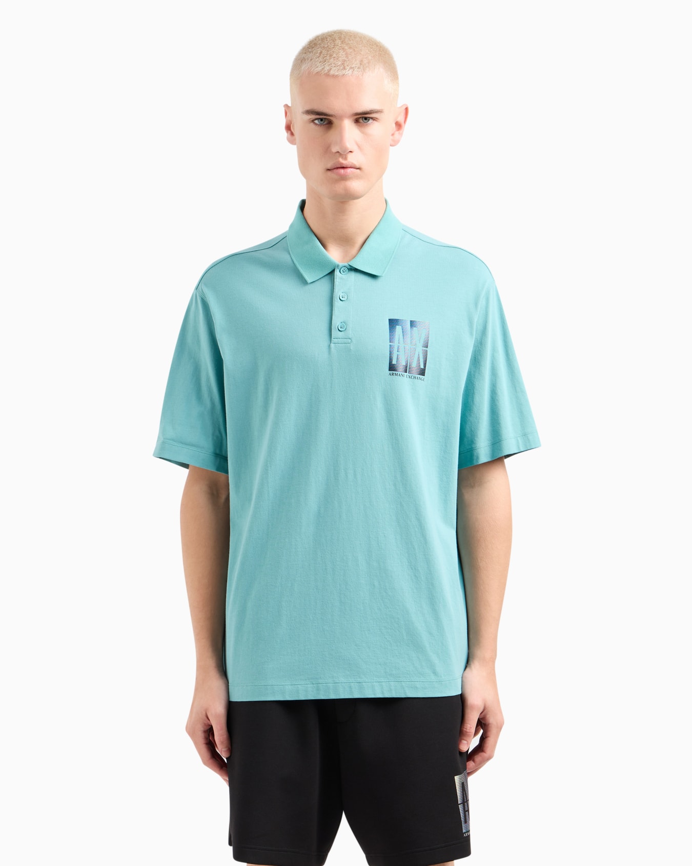 Loose fit polo shirt in ASV organic cotton Slide 1
