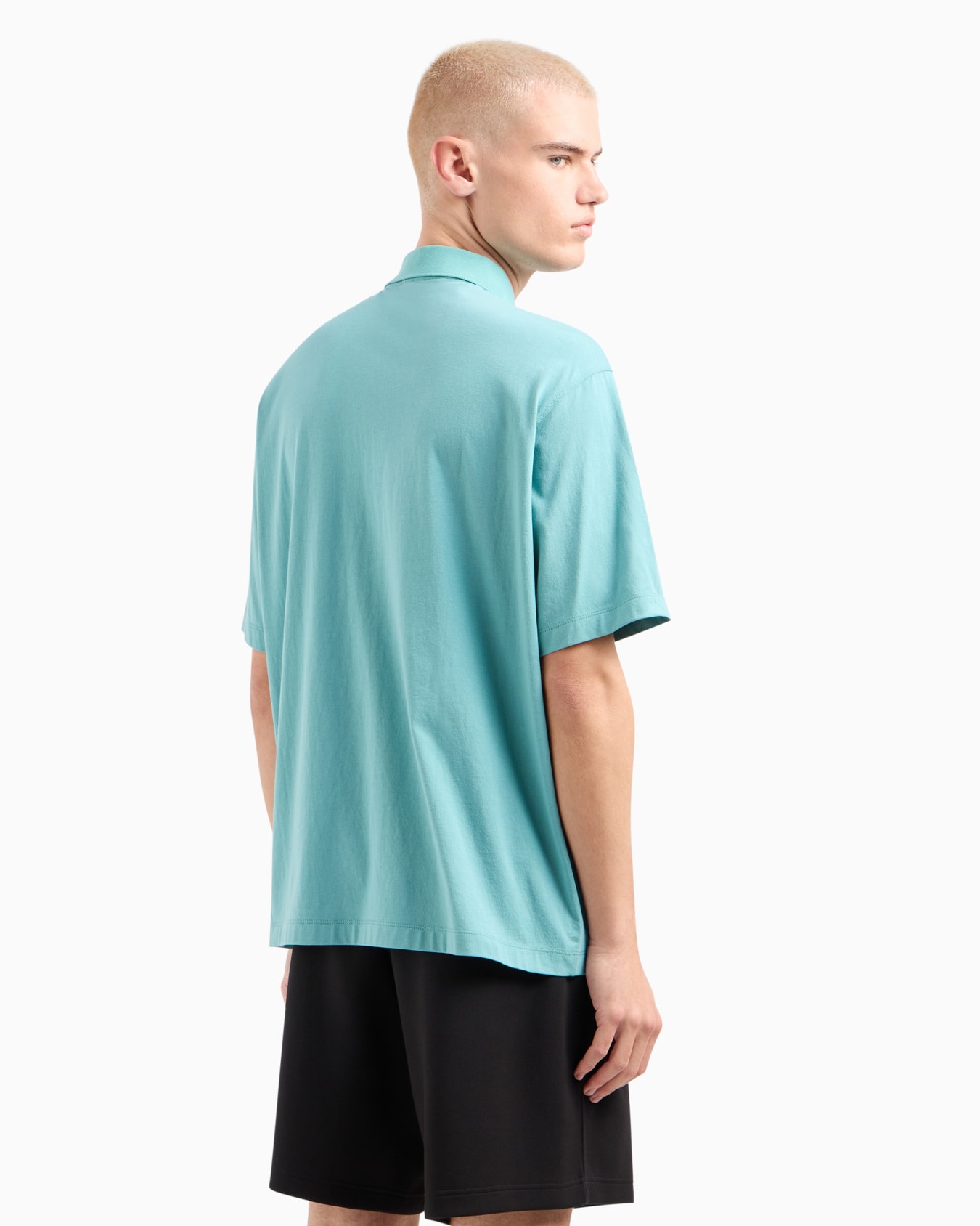 Loose fit polo shirt in ASV organic cotton Slide 2