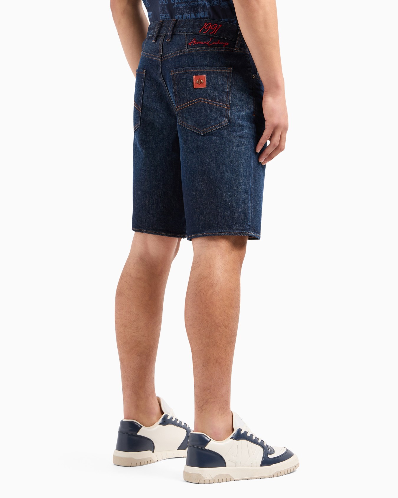 Slim fit J65 stretch denim shorts with turn-up hem Slide 2