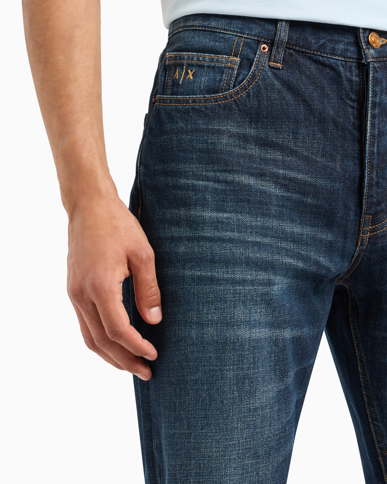 Relaxed Fit Jeans in Indigo Rigid Cotton Denim Slide 4