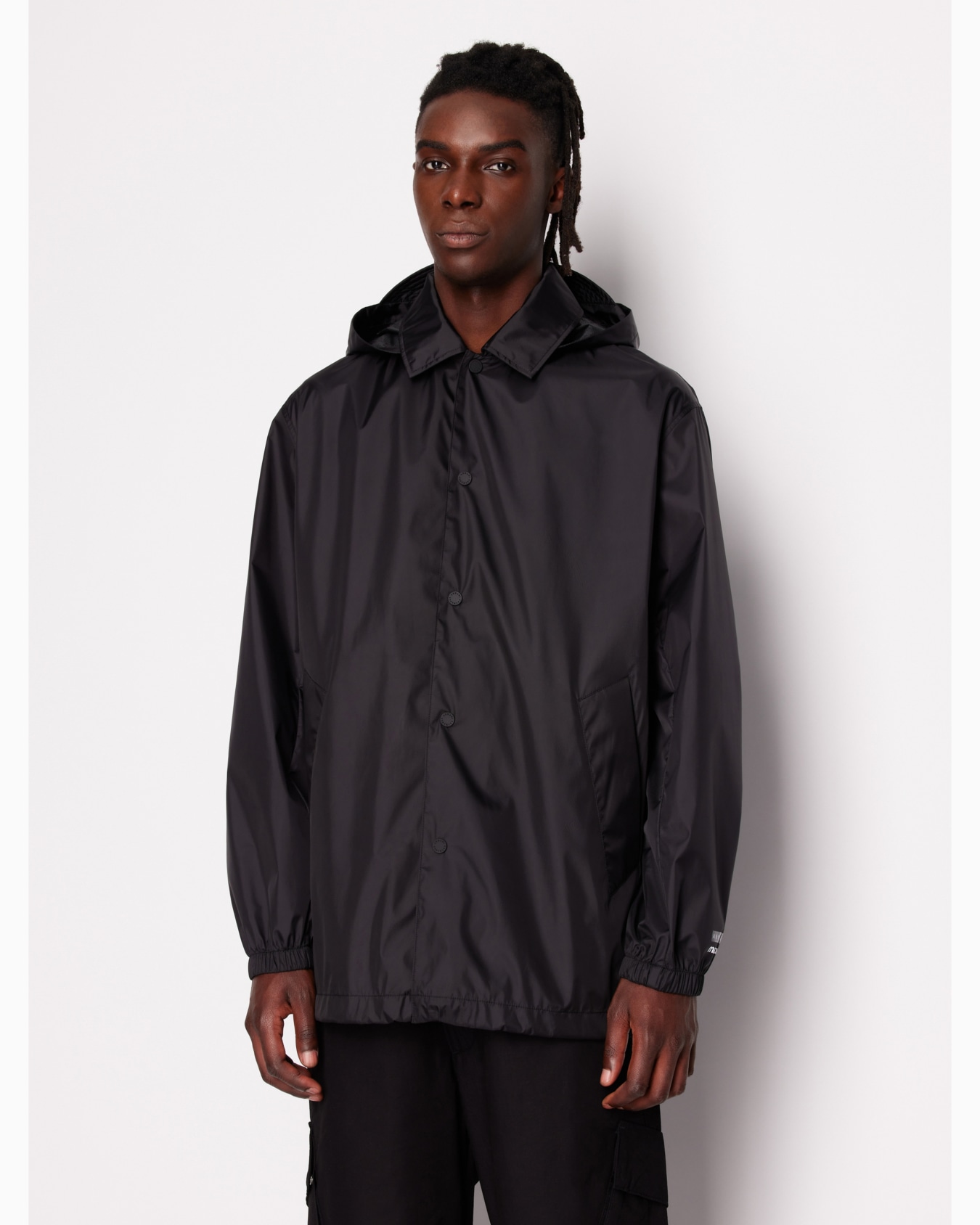 Non-woven windbreaker with hood and hook Diapositiva 1