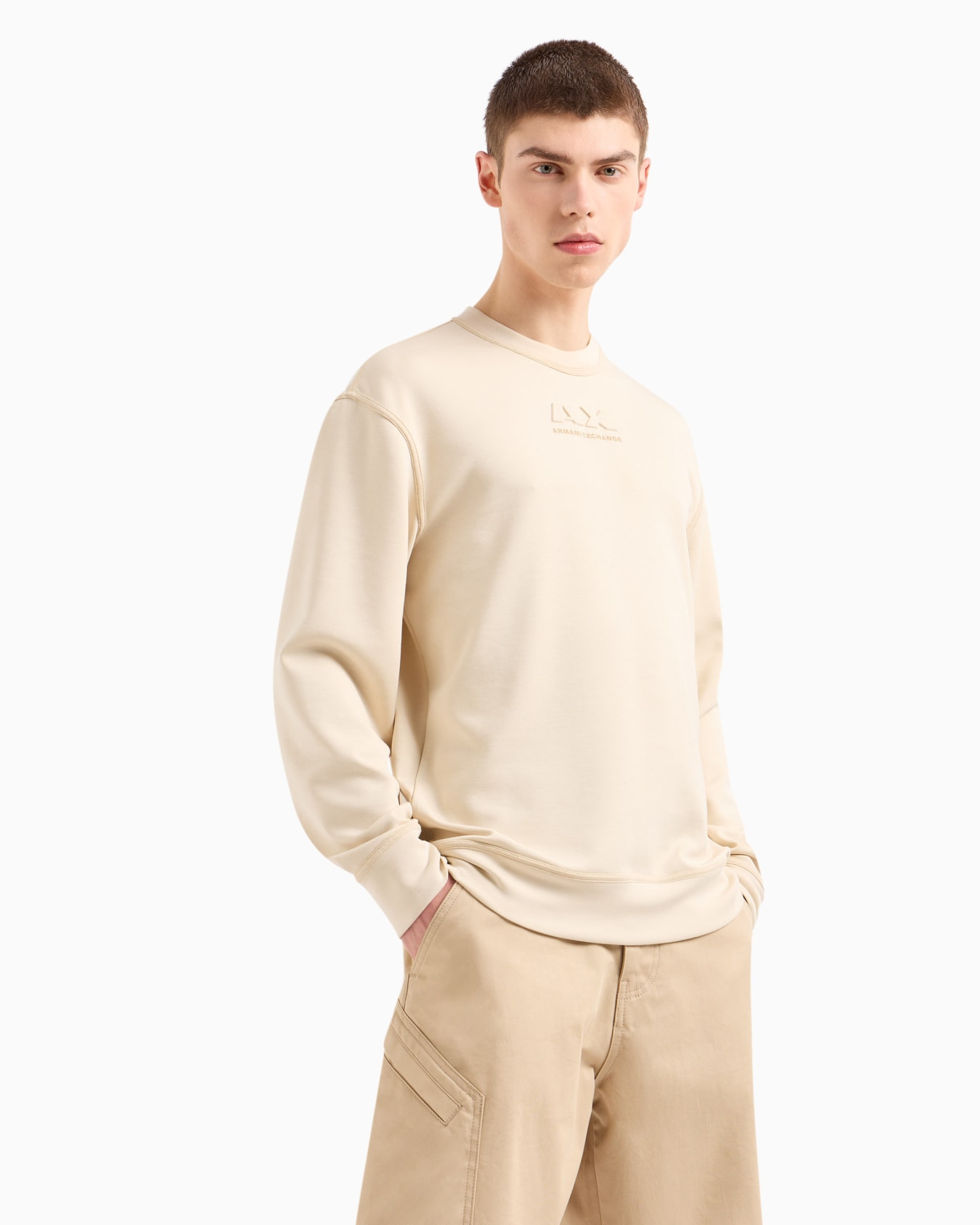 Stretch fabric zip-up hoodie Diapositiva 1