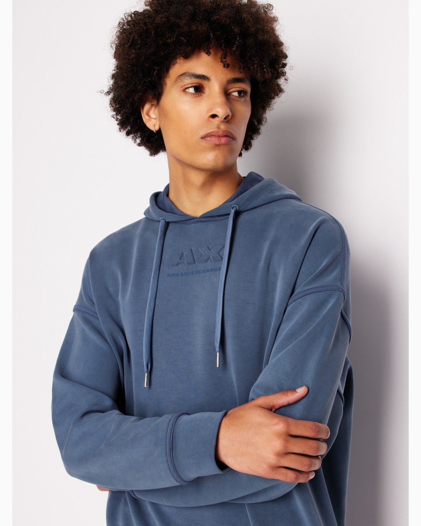Stretch fabric zip-up hoodie Diapositiva 4