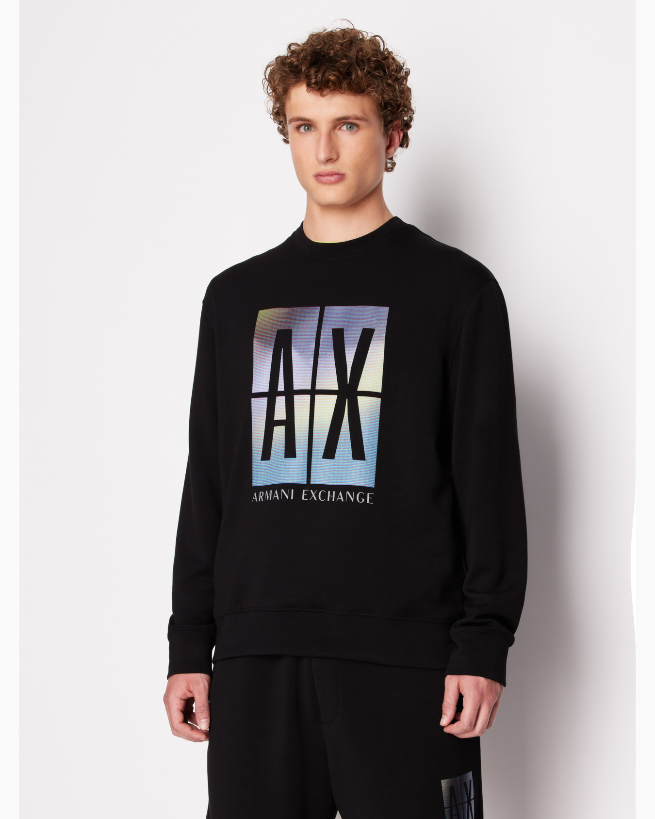 Stretch fabric zip-up hoodie Slide 1