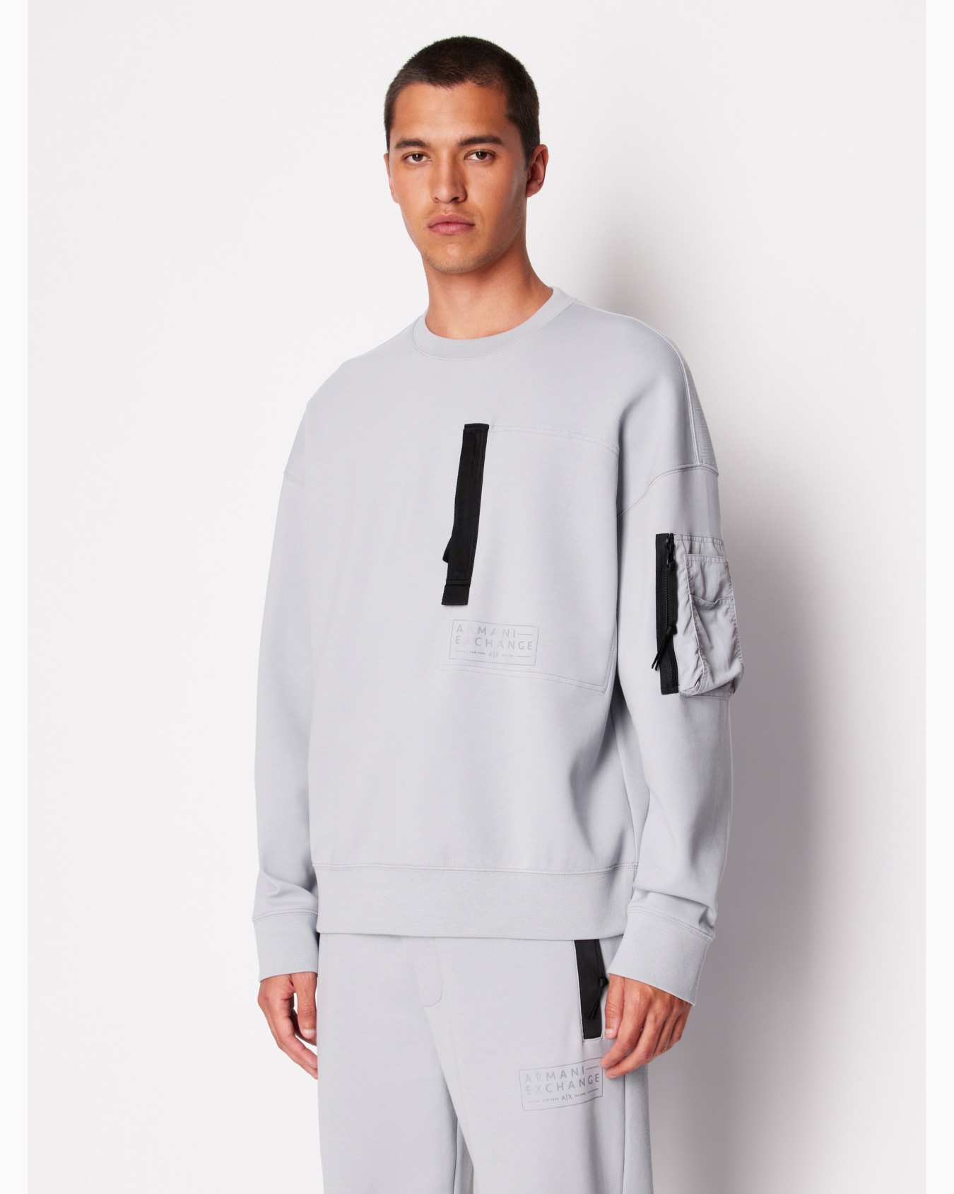Stretch fabric zip-up hoodie Diapositiva 1