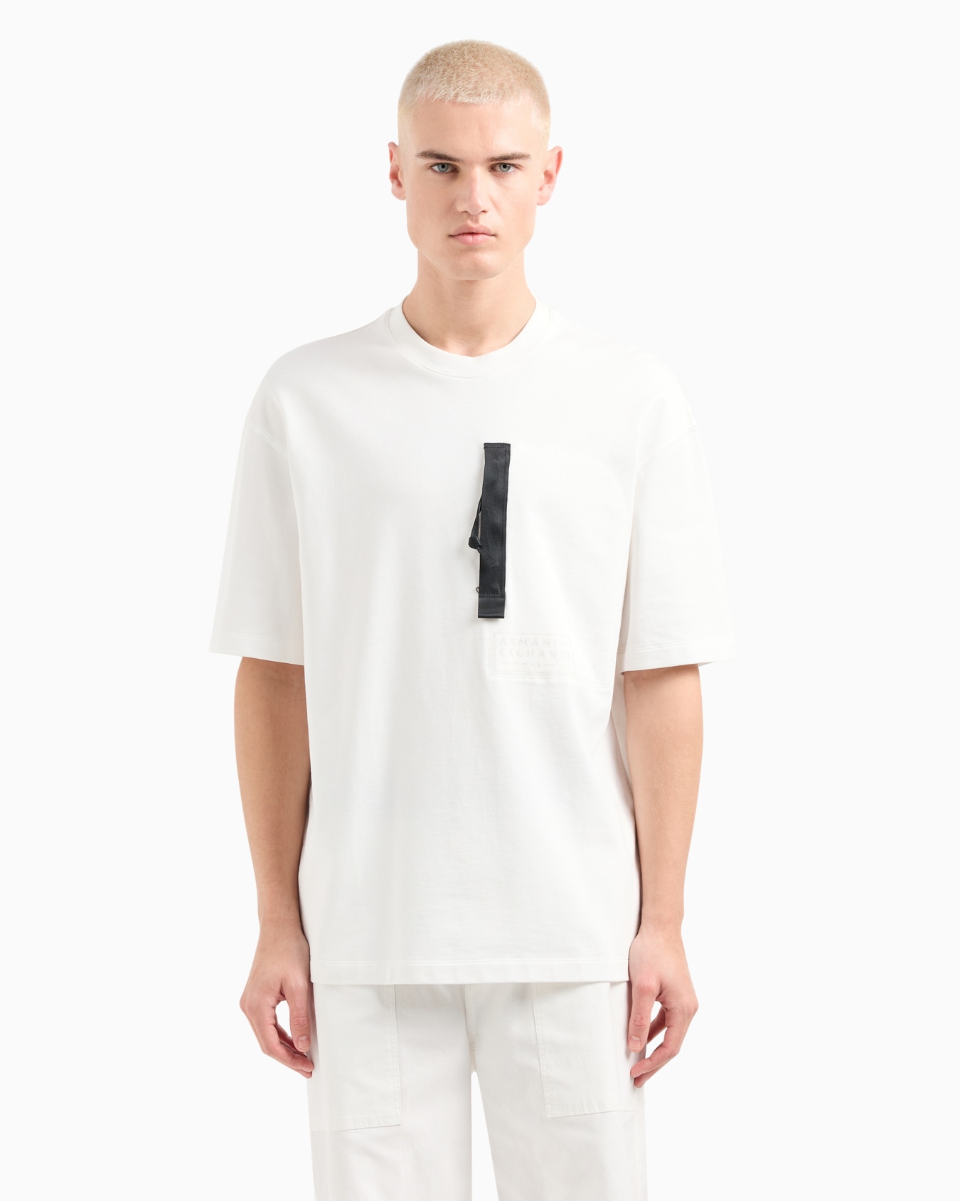 Relaxed fit T-shirt with round neck and logo Diapositiva 1