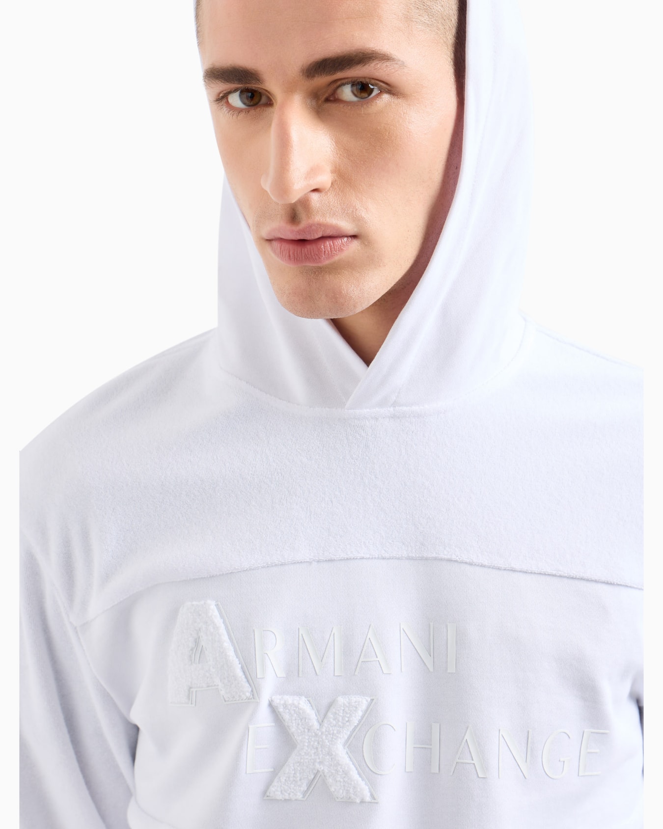 Stretch fabric zip-up hoodie Slide 4
