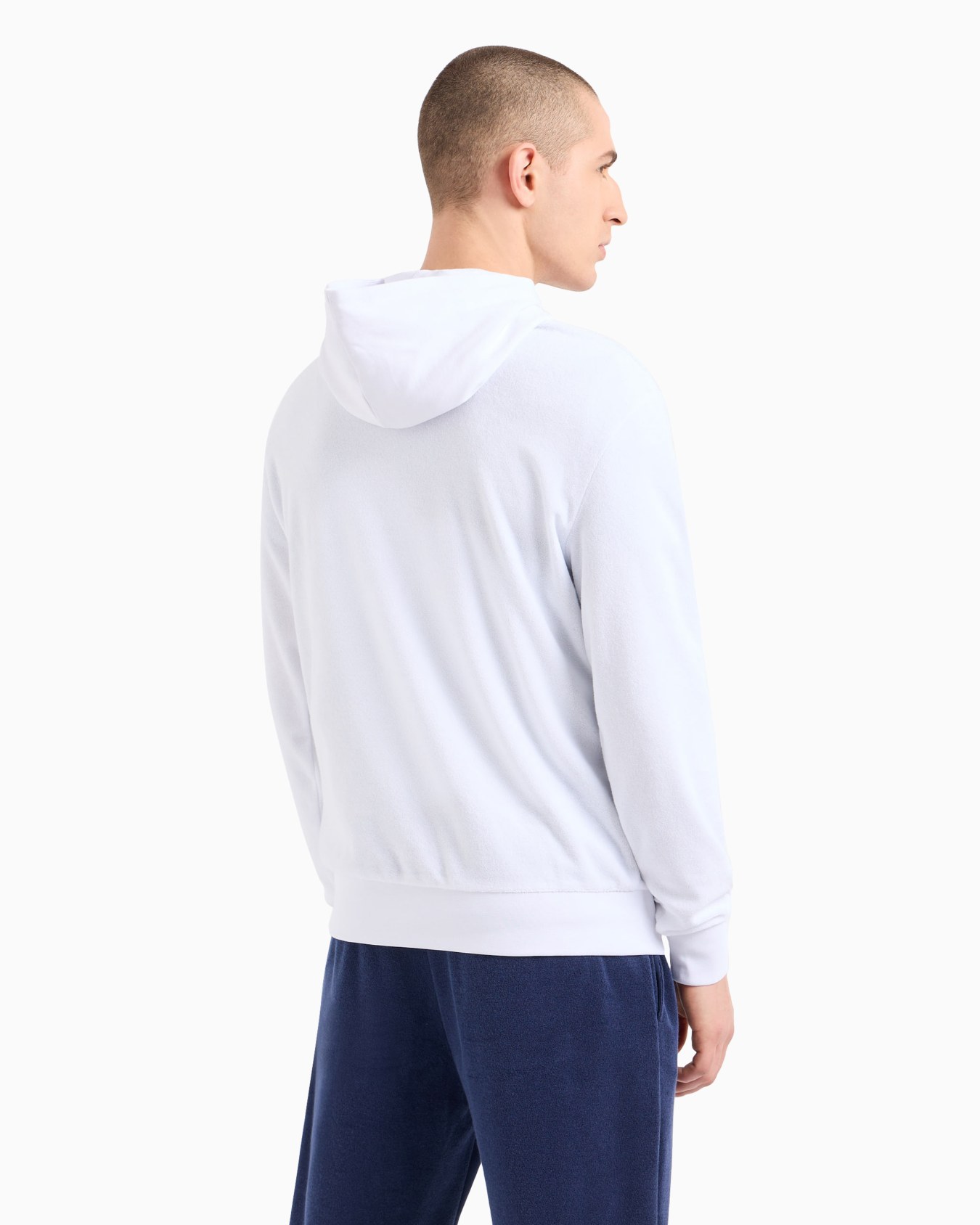 Stretch fabric zip-up hoodie Slide 2