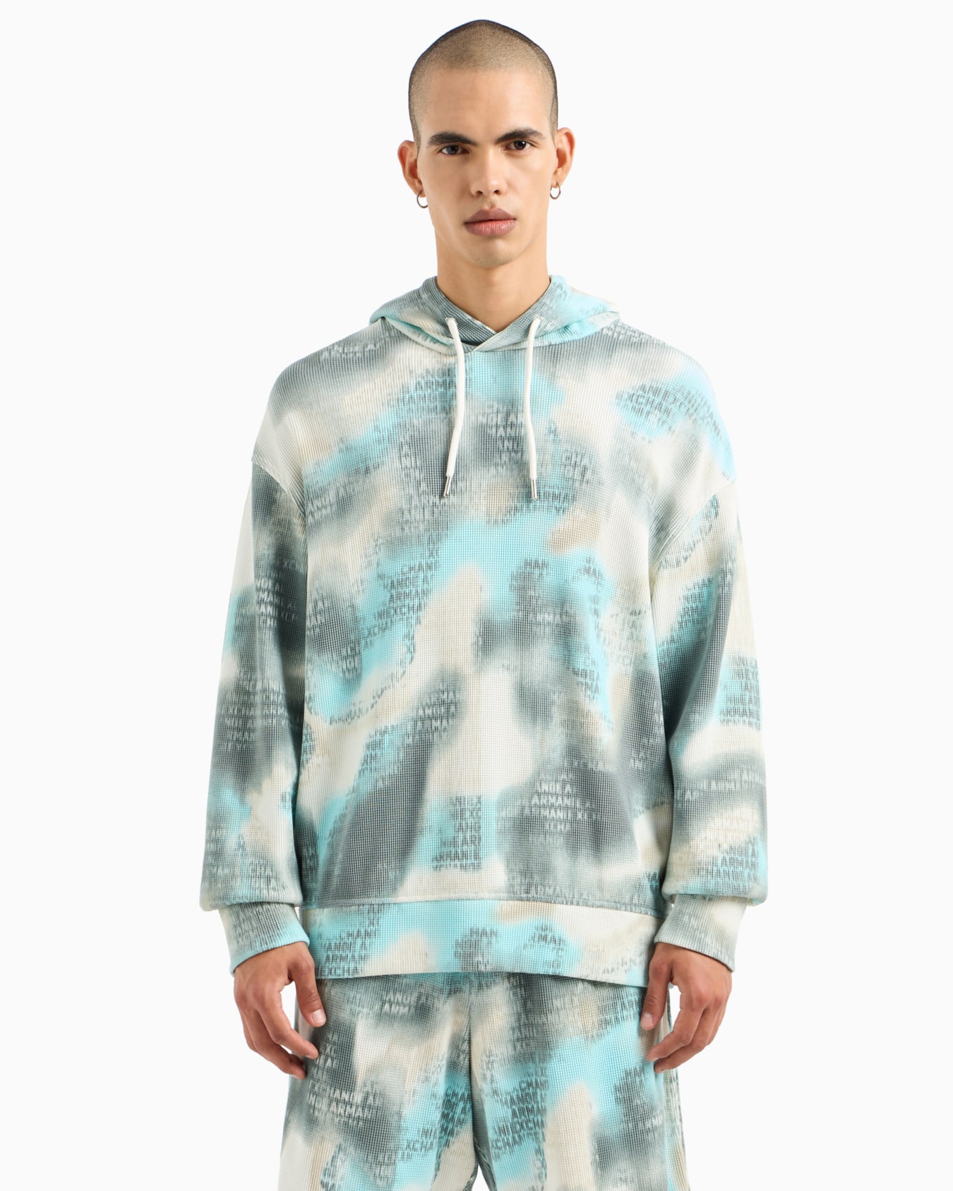 Stretch fabric zip-up hoodie Diapositiva 1