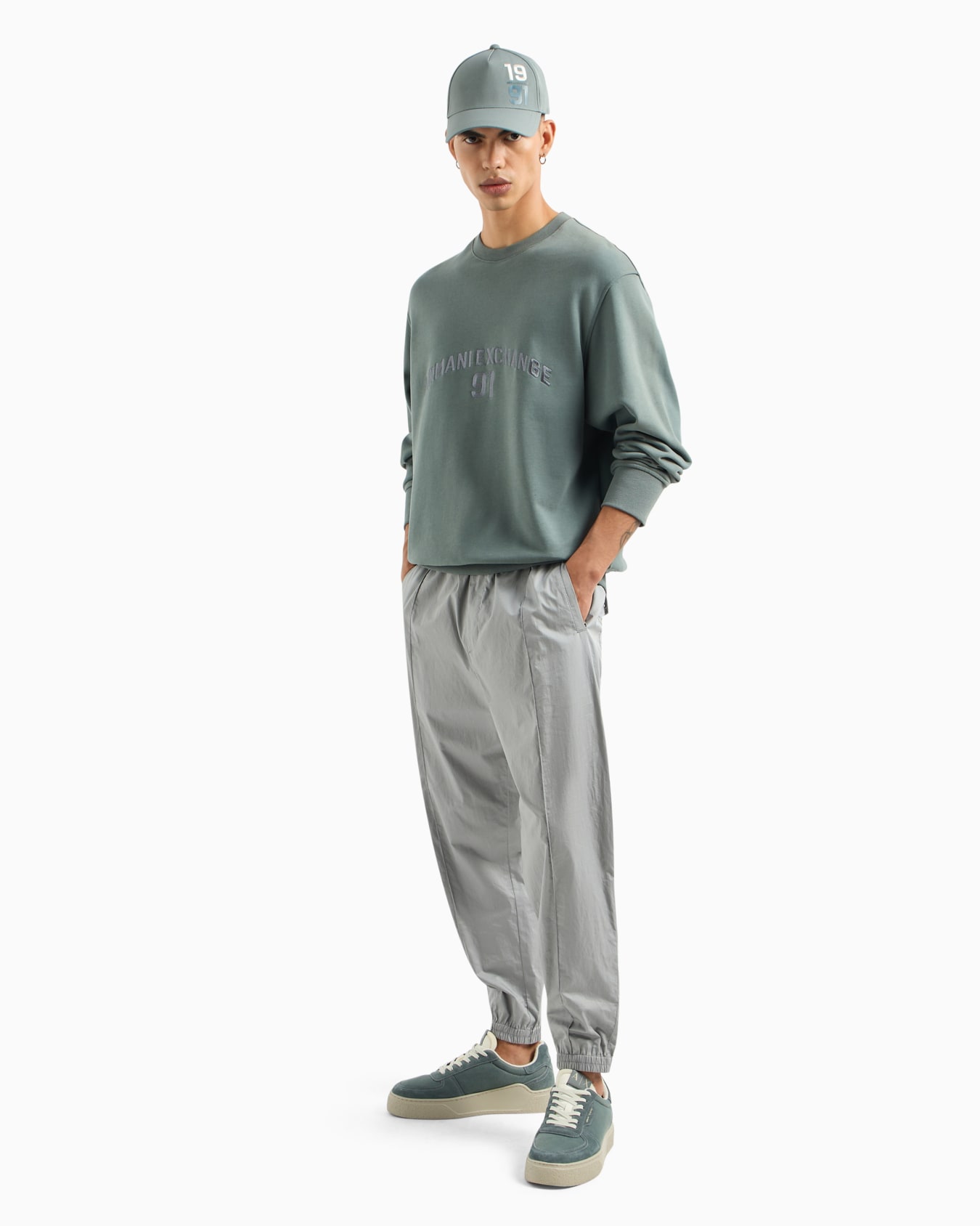 Stretch fabric zip-up hoodie Diapositiva 3