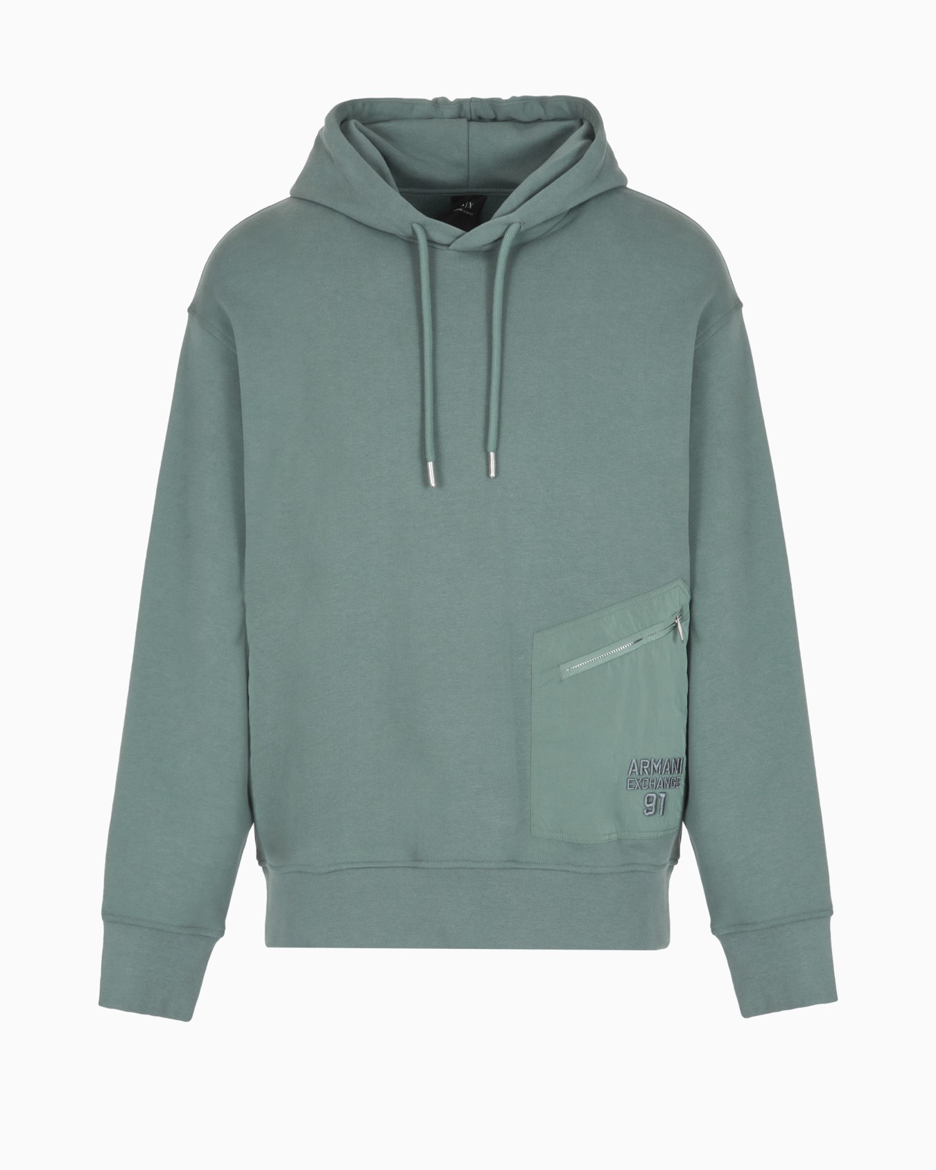 Stretch fabric zip-up hoodie Slide 0