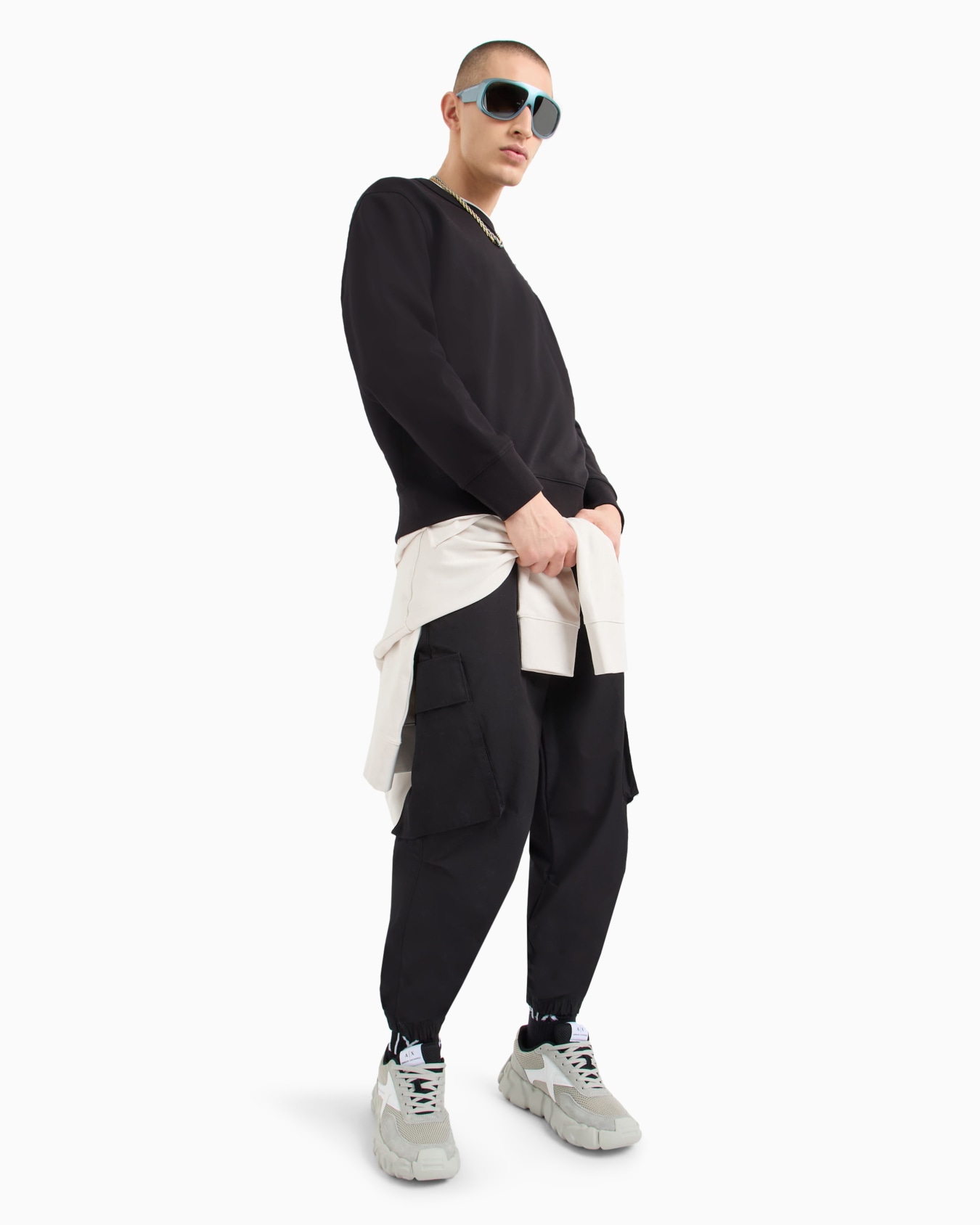 Stretch fabric zip-up hoodie Diapositiva 3