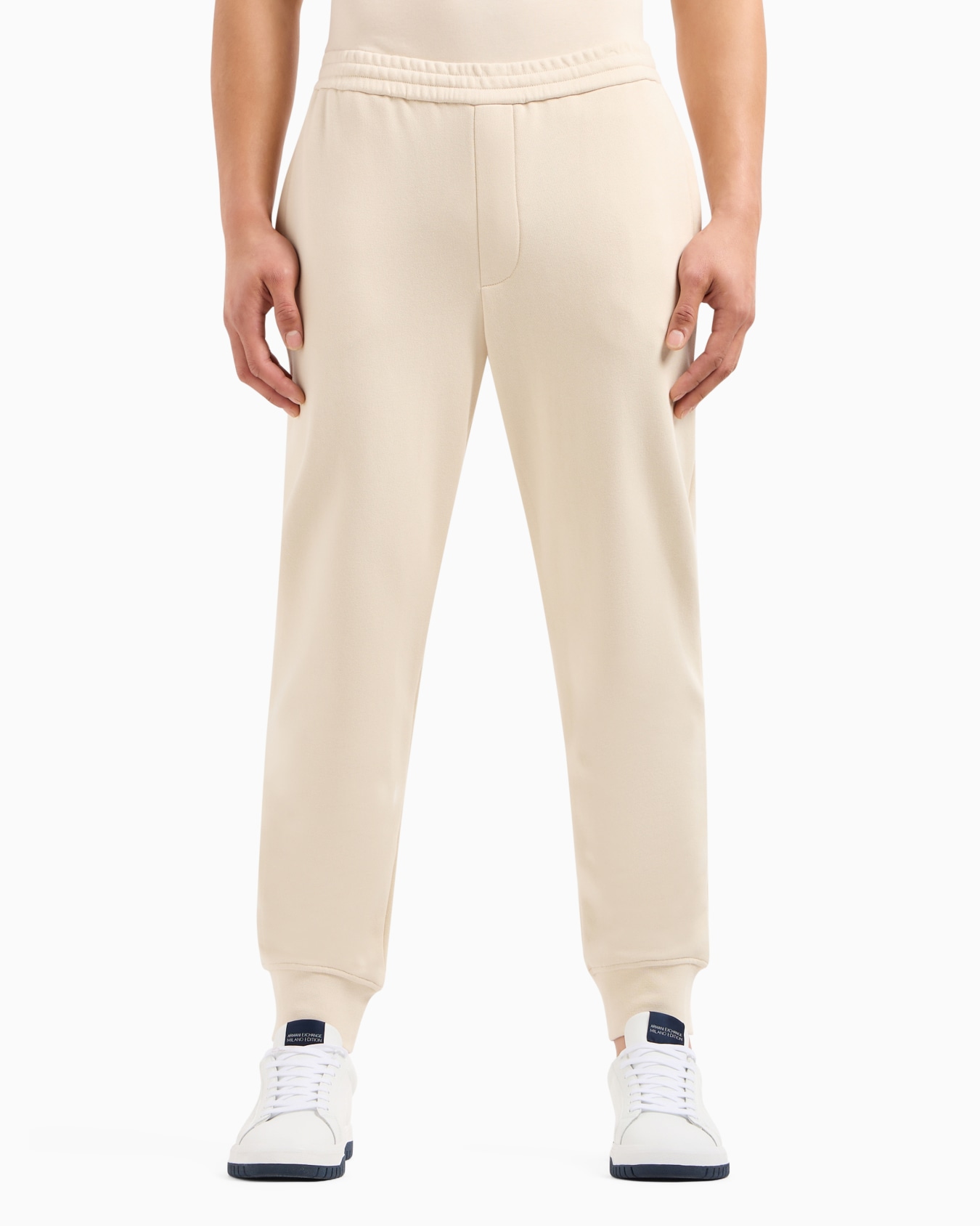 Soft yarn jogger pants with logo Diapositiva 1