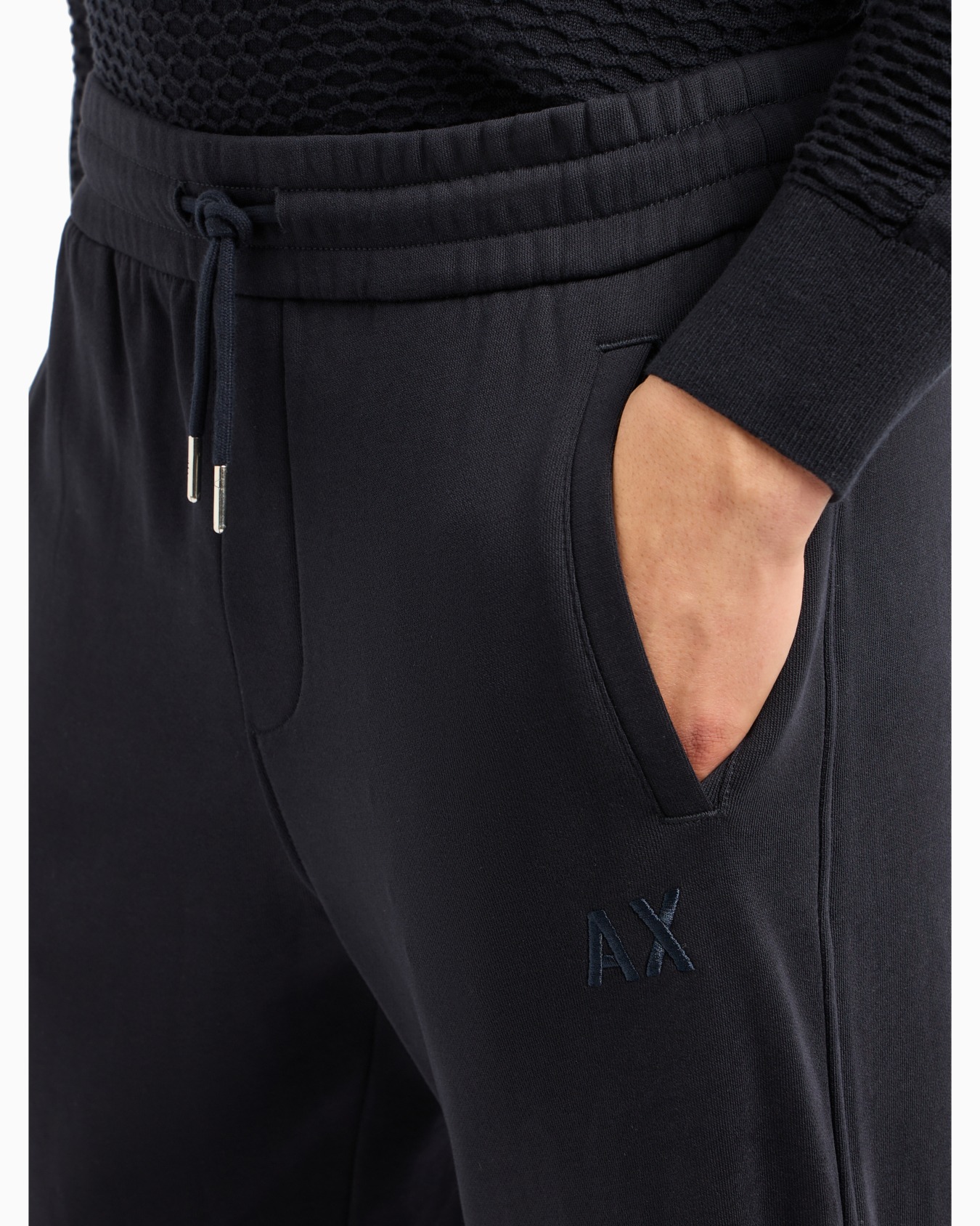 Soft yarn jogger pants with logo Diapositiva 4