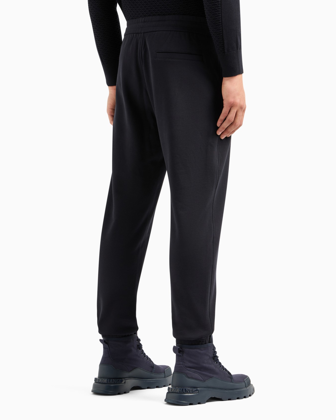Soft yarn jogger pants with logo Diapositiva 2