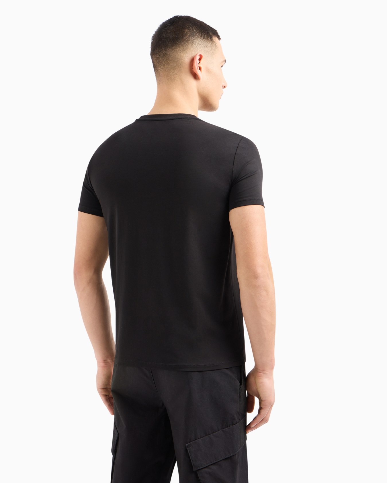 Slim fit T-shirt in stretch cotton jersey Diapositiva 2