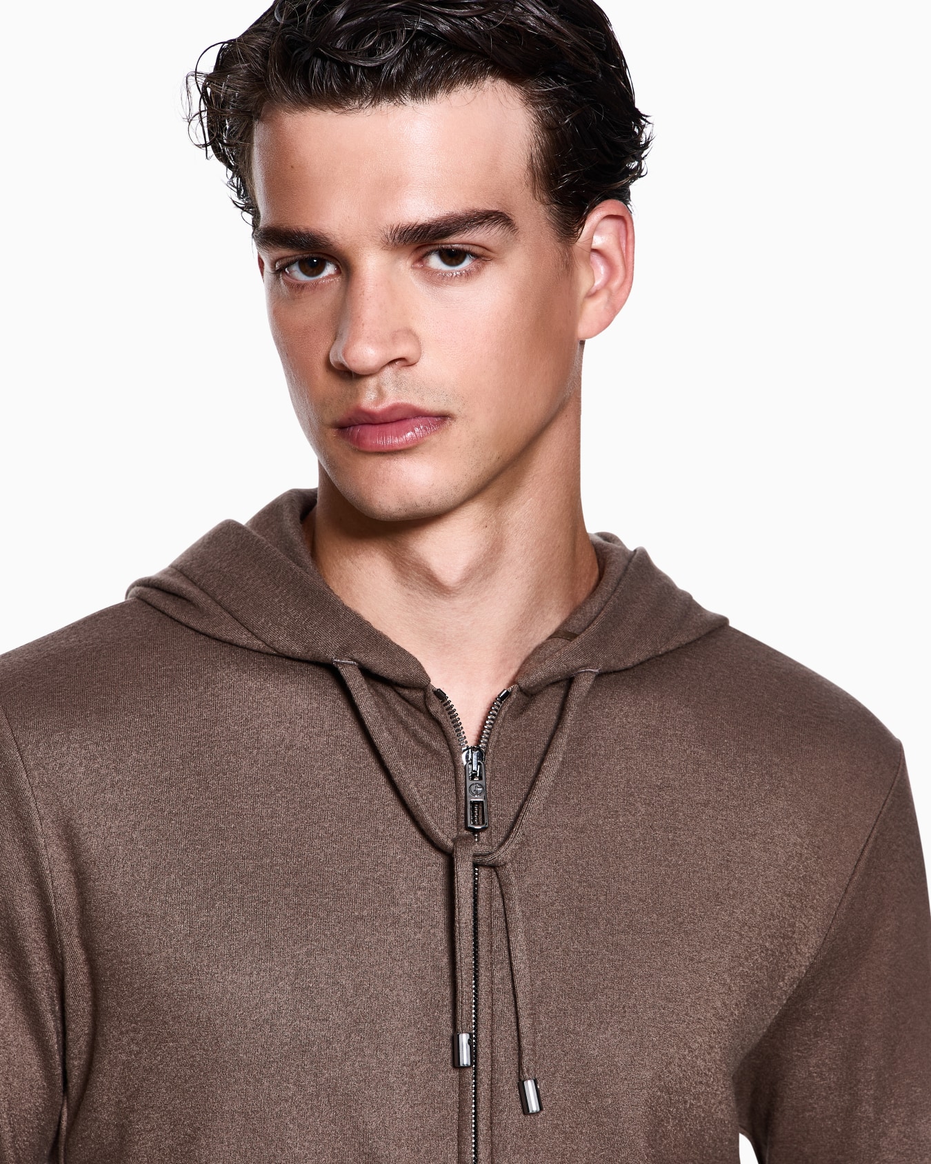 Felpa con cappuccio in panno di puro cashmere Slide 4