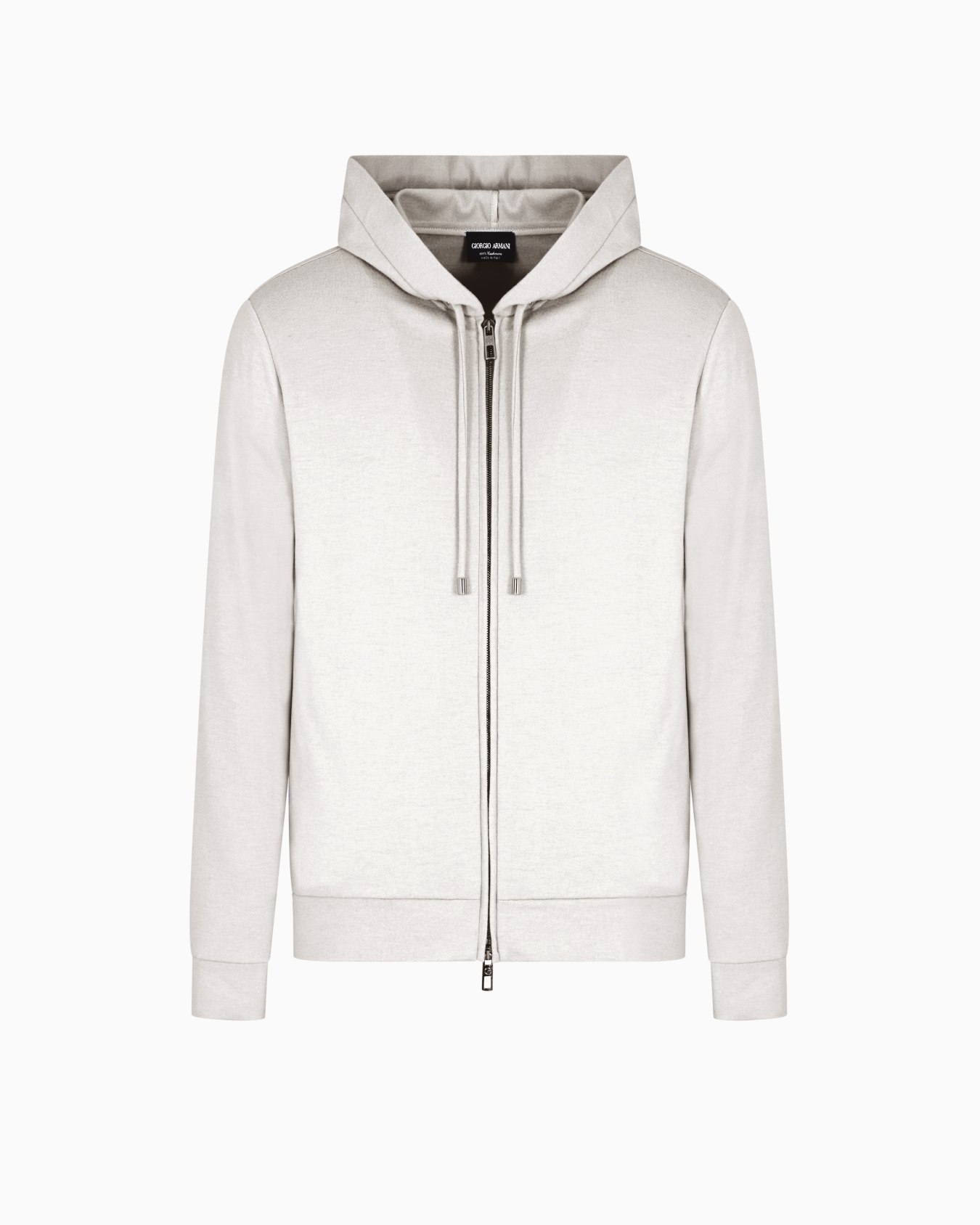 Hooded sweatshirt in pure cashmere cloth Slide 0