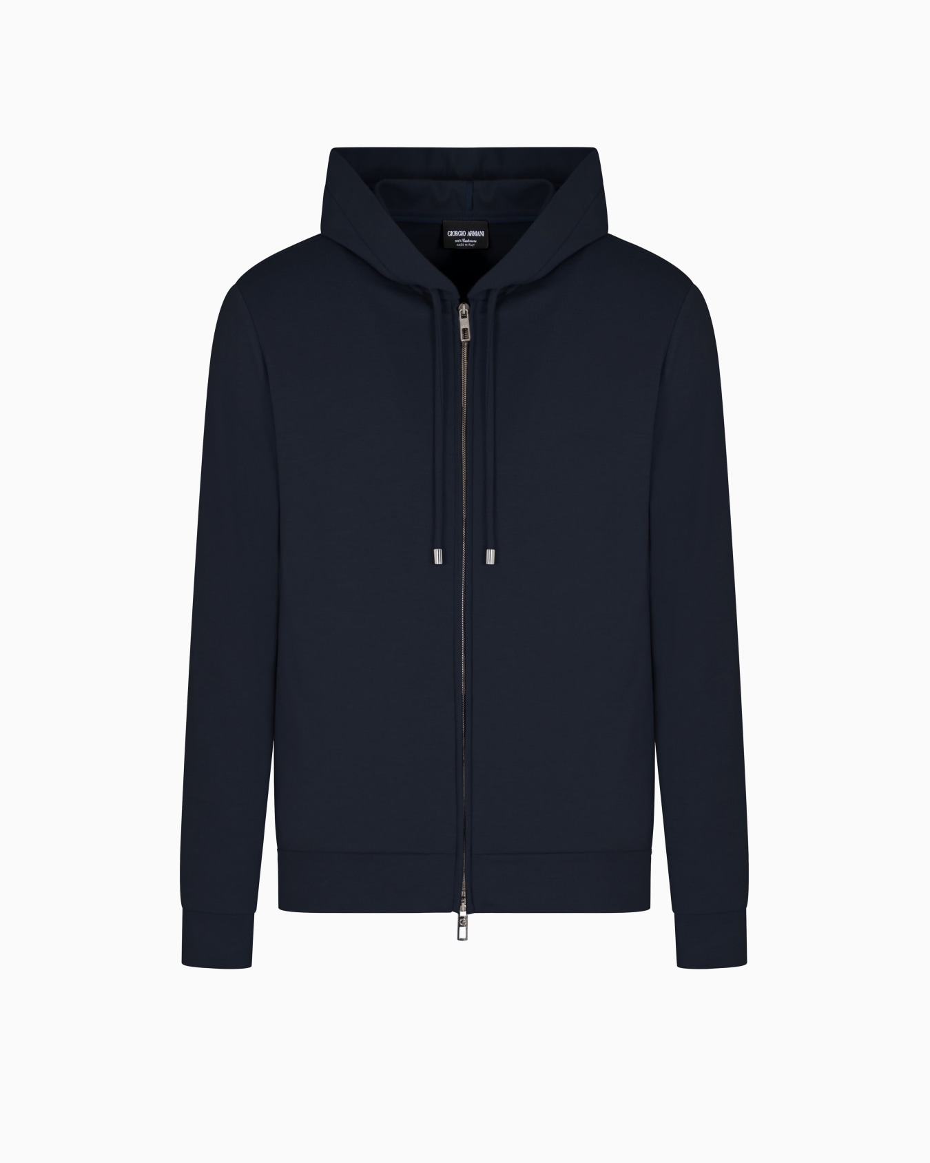 Hooded sweatshirt in pure cashmere cloth Slide 0