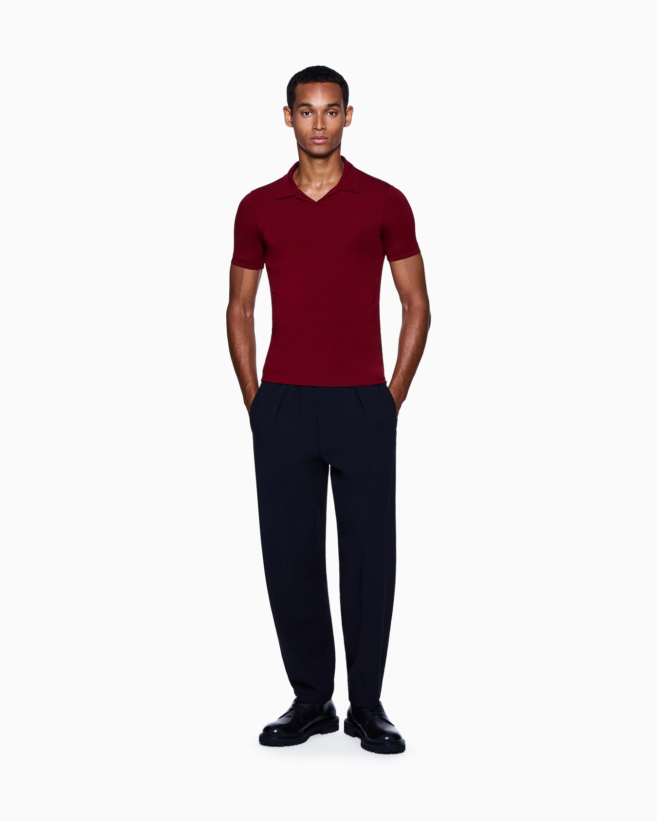 ASV stretch viscose jersey short-sleeved polo shirt Slide 1