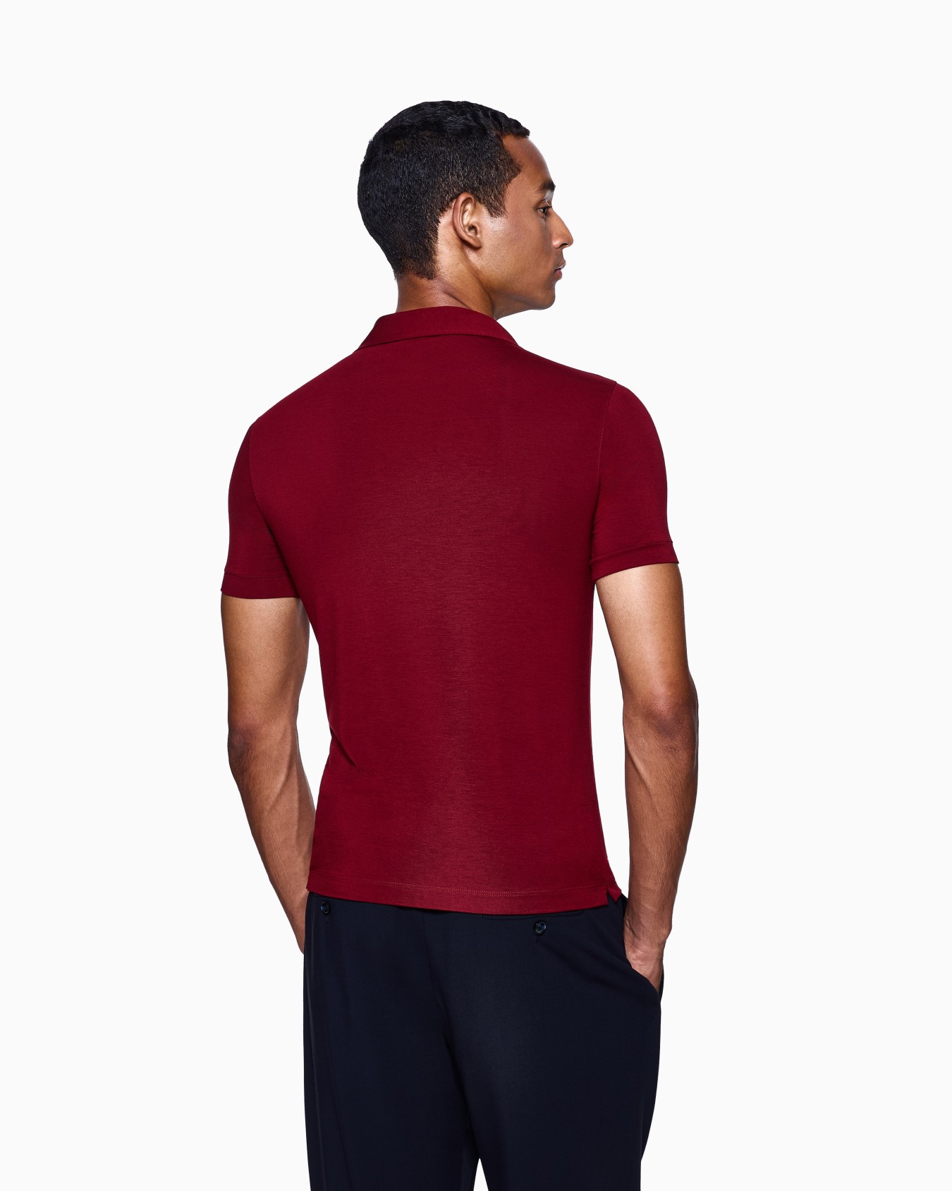 ASV stretch viscose jersey short-sleeved polo shirt Slide 2