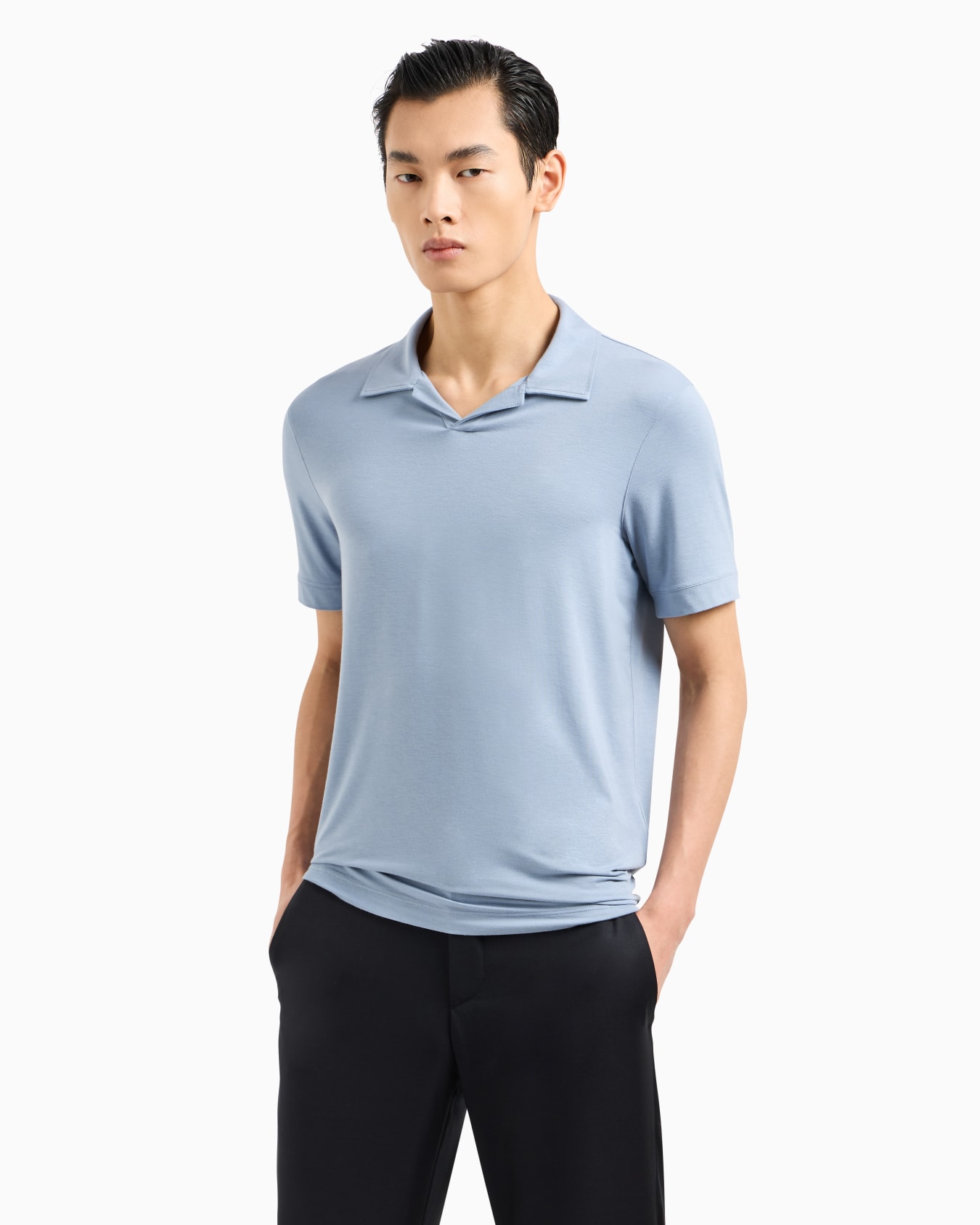 Polo à manches courtes en jersey de viscose stretch ASV Diapositive 3