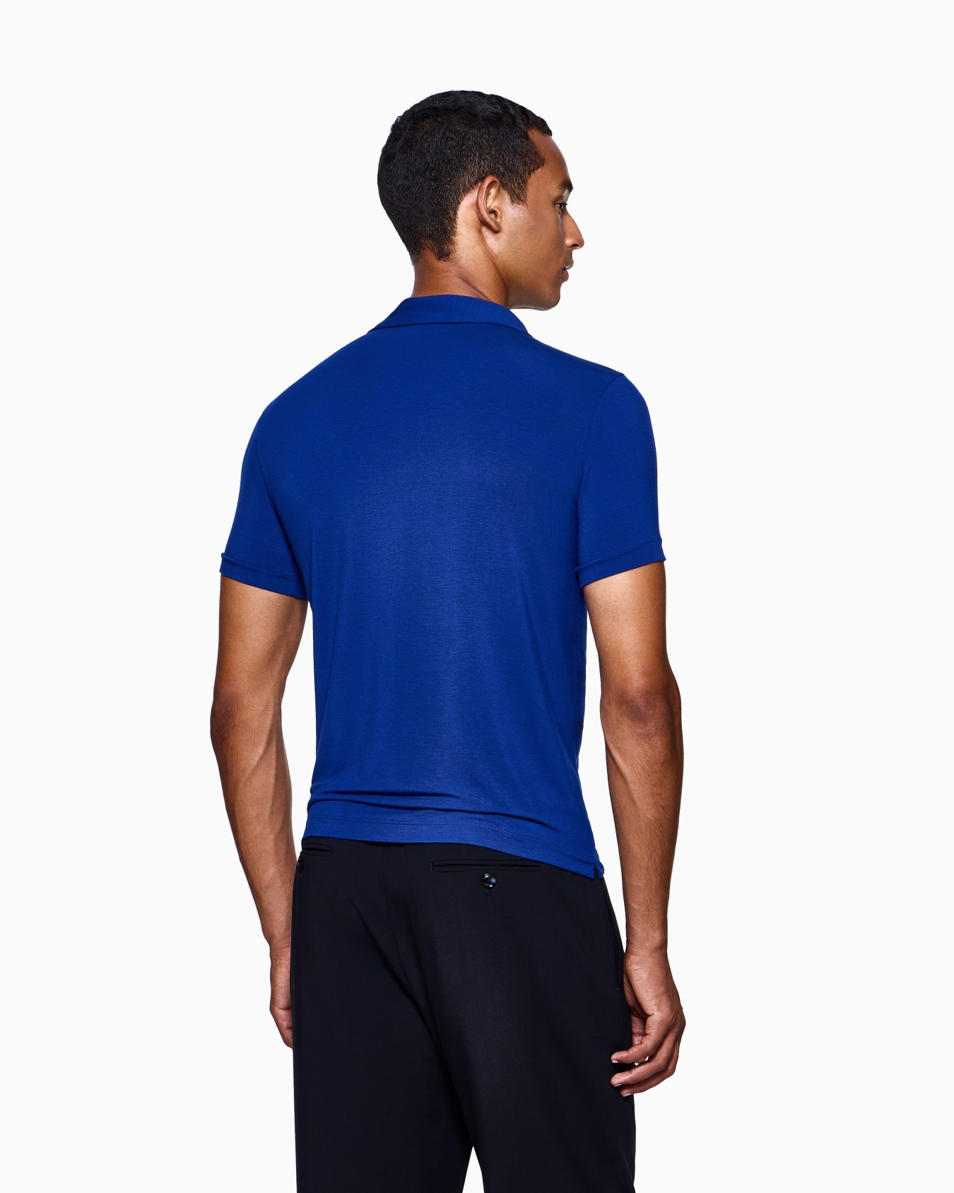 ASV stretch viscose jersey short-sleeved polo shirt Slide 2
